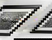 Lunch Break – Warner Bros. Studio Limited Edition Lithograph: Description: Warner Bros. color lithograph titled Lunch Break, featuring an ensemble of classic Looney Tunes characters in a playful parody of the iconic “Lunch Atop a Skyscraper”