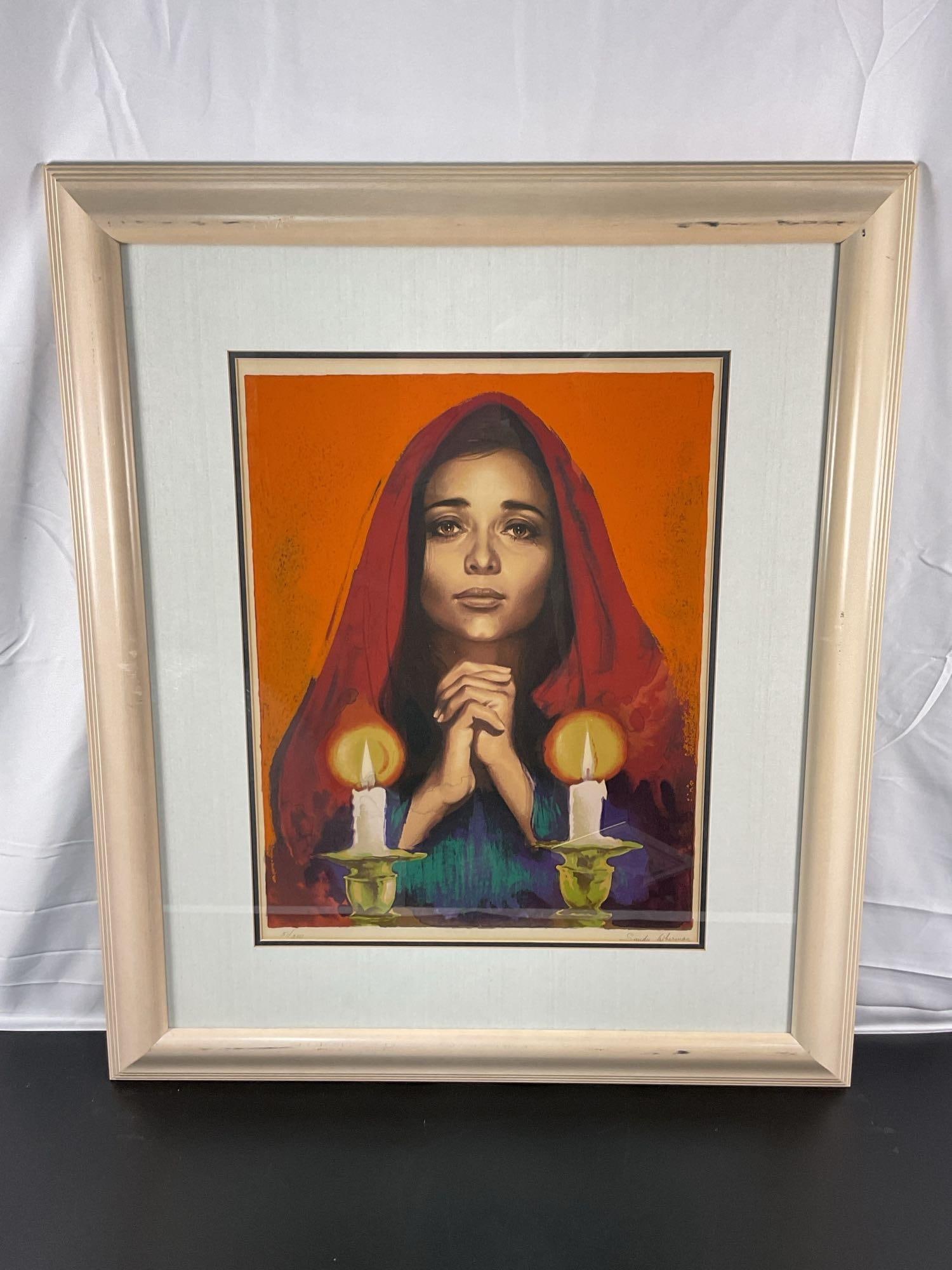 Sandu Liberman (Romanian/Israeli, 1923-1977) Lithograph: Limited edition piece by Romanian/Israeli artist Sandu Liberman, signed on the lower right in pencil and numbered 51/250. Medium: Lithograph Dimensions: H34in L29in approx 