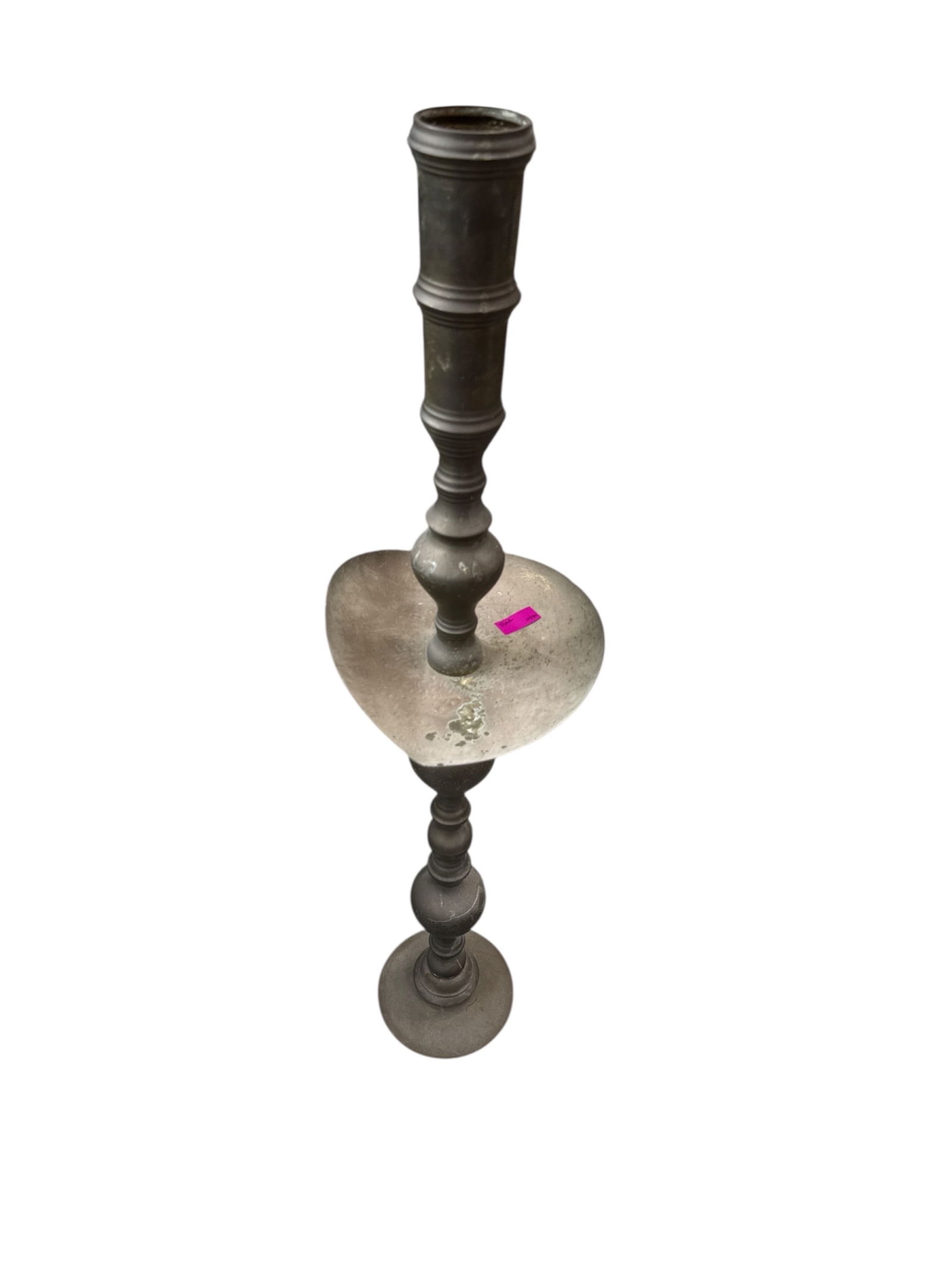 Tall Brass Floor Candlestick Stand - 2
