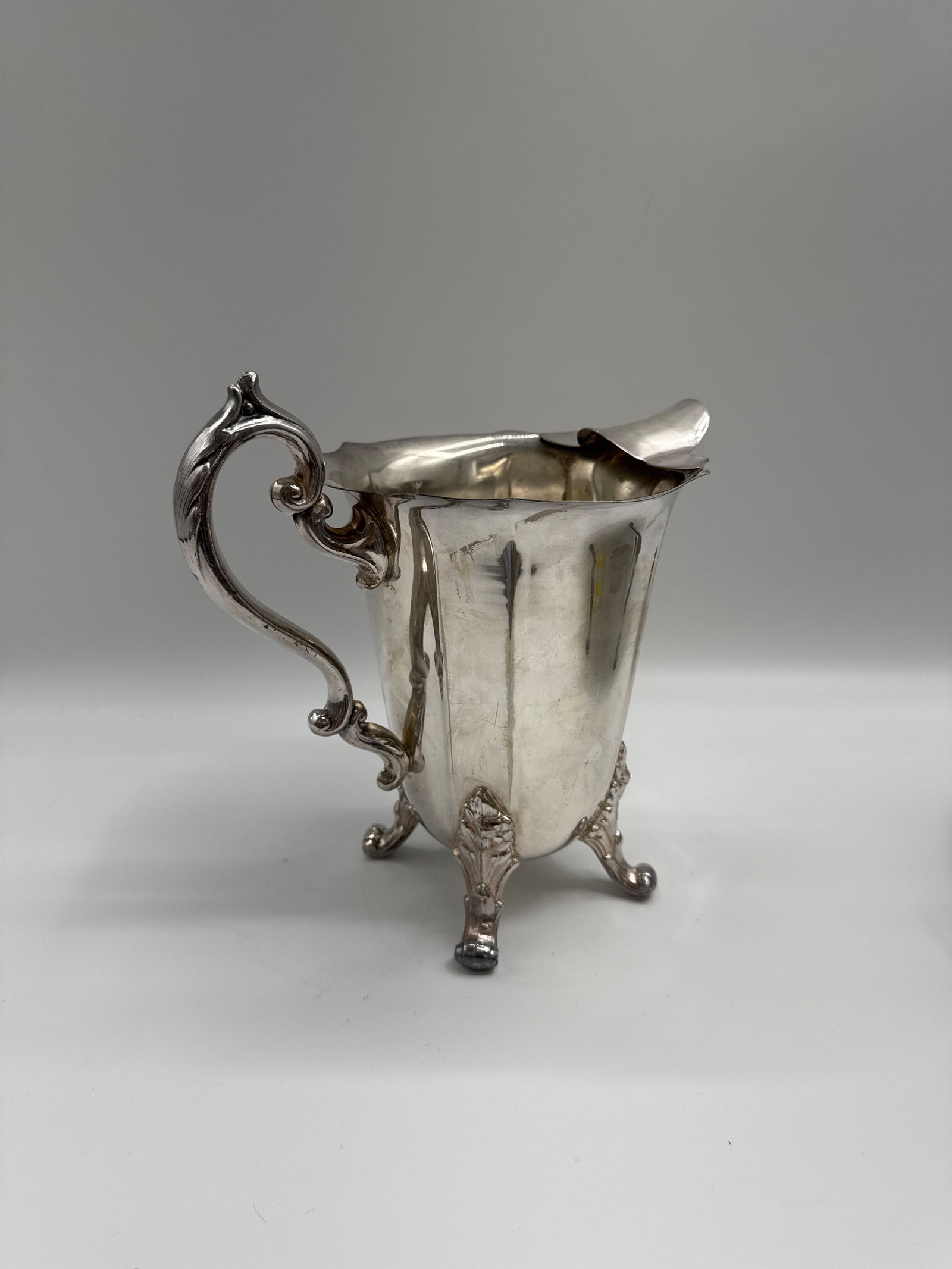 Silver Plated Pitcher with Ornate Handle - 2