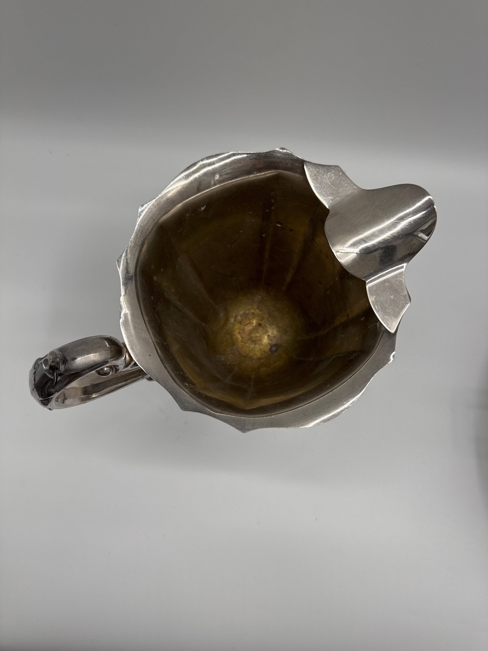 Silver Plated Pitcher with Ornate Handle - 3