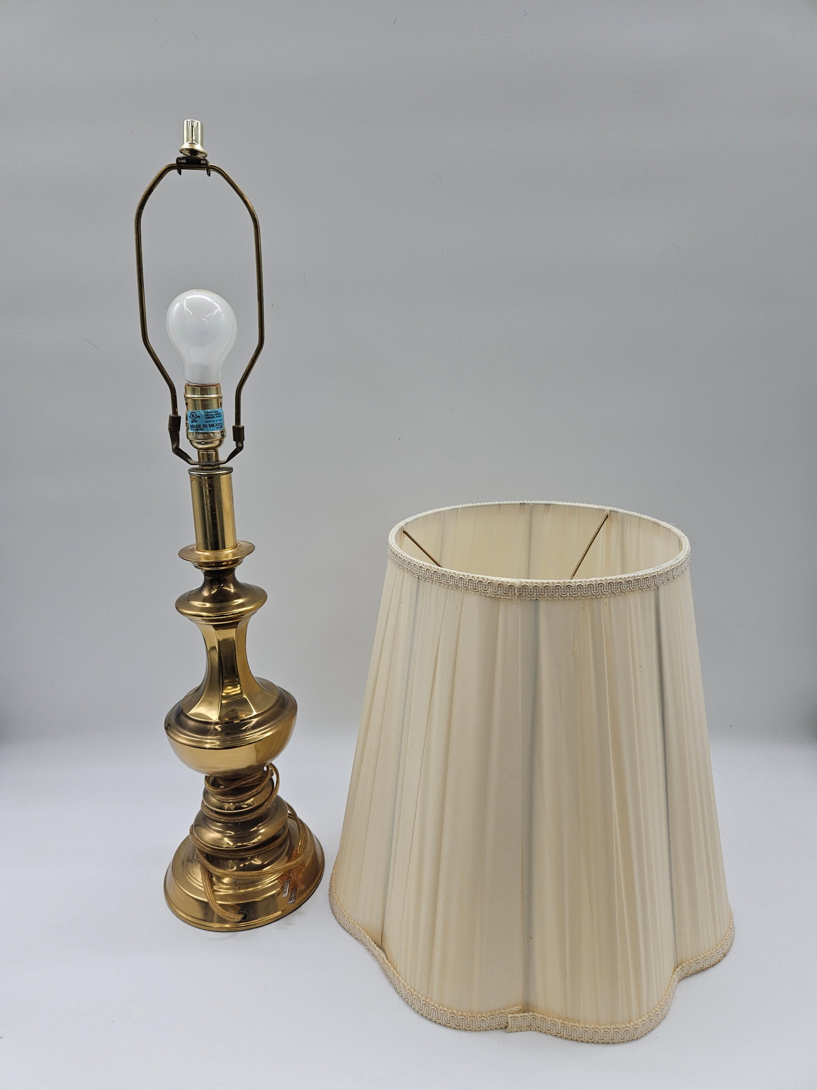 Brass Table Lamp with Shade - 3