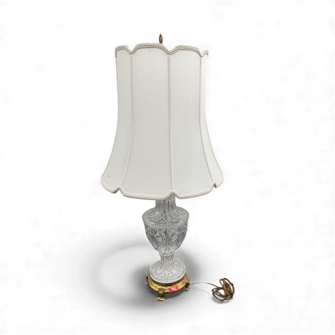Pair of Crystal Table Lamps with Shades (1 of 3)
