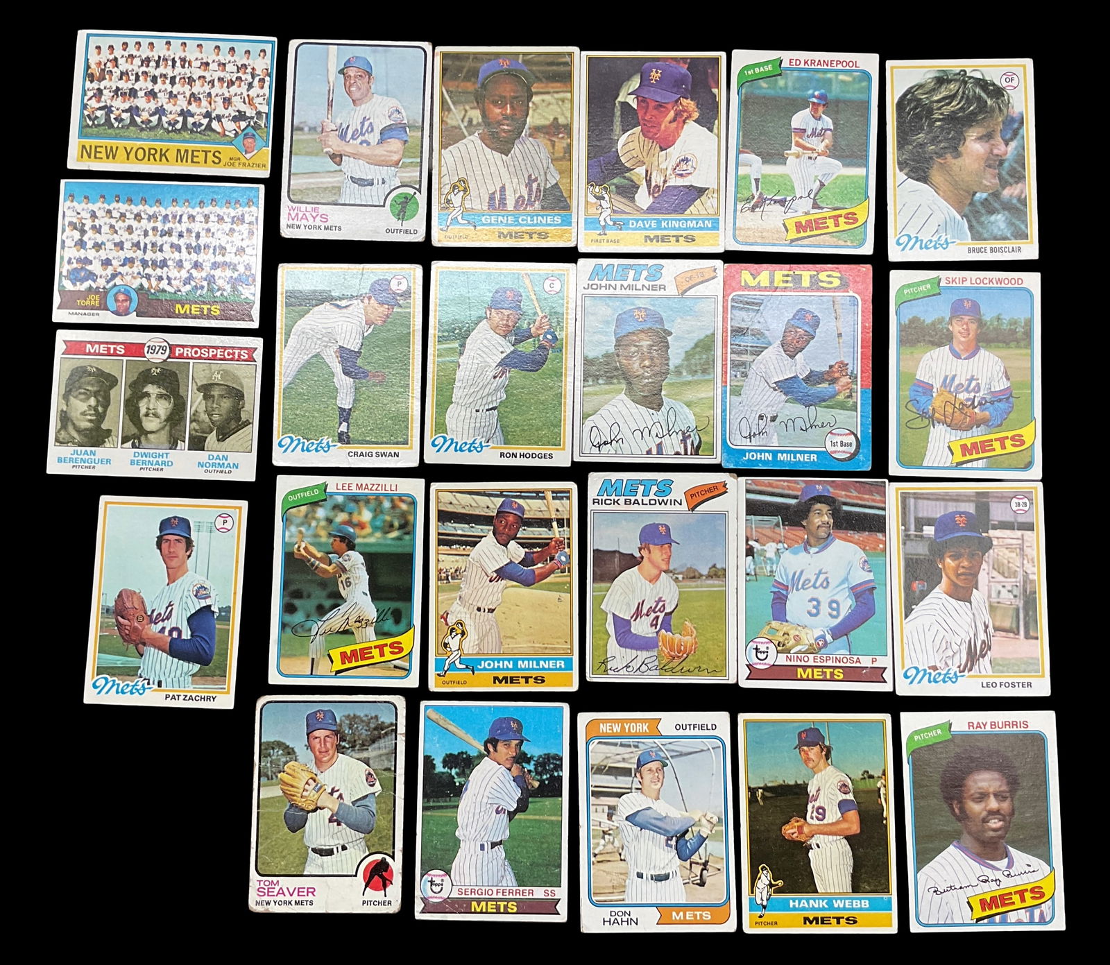 Collection of Vintage New York Mets Baseball Cards (1 of 2)