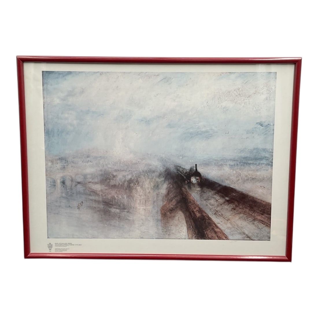 Rain, Steam and Speed After J.M.W. Turner National Gallery Framed Print: Authorized museum reproduction of Rain, Steam and Speed after the original masterpiece by Joseph Mallord William Turner (1775–1851). Issued by the National Gallery, this evocative image captures