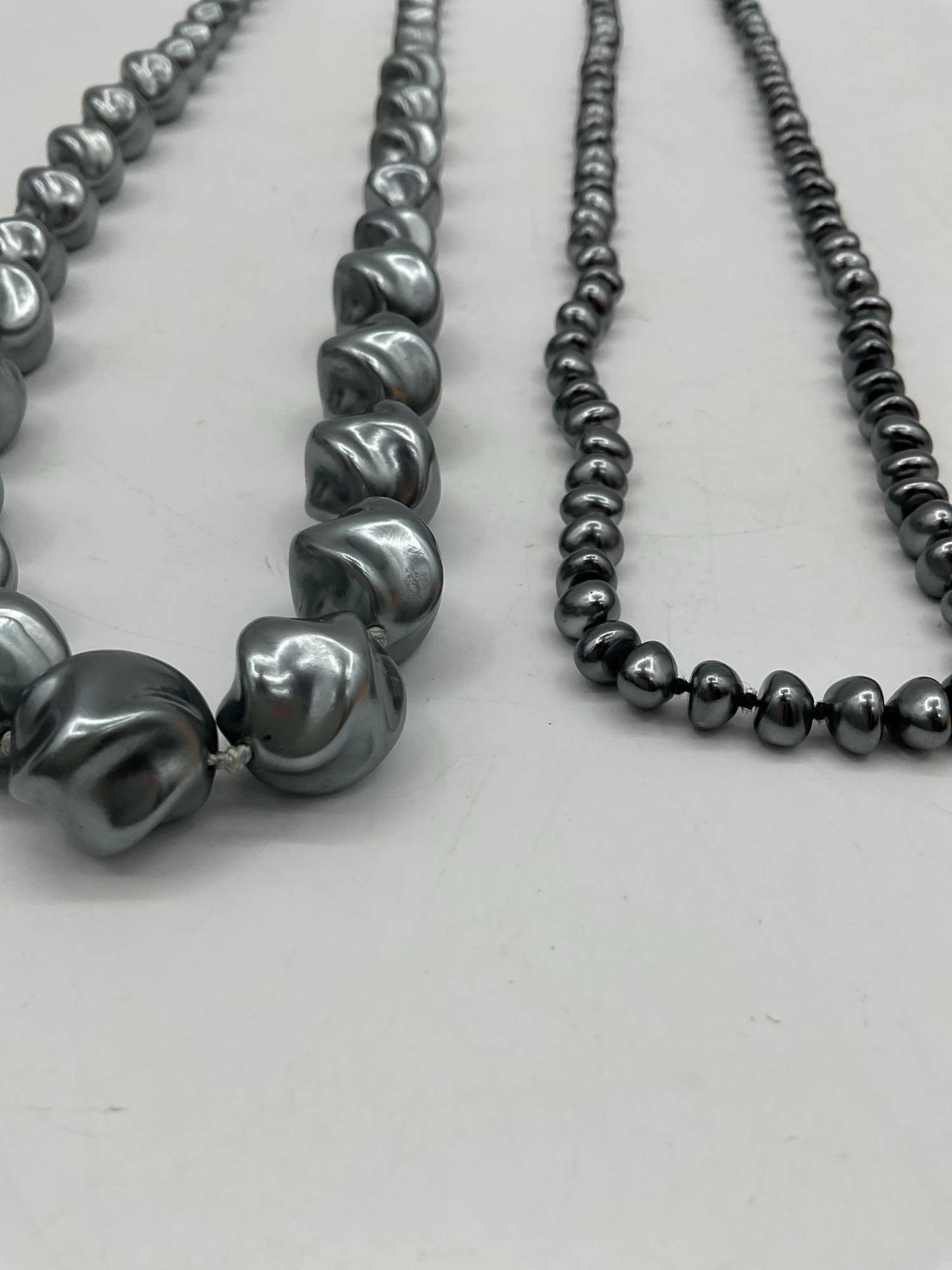 Collection of Black Beaded Costume Jewelry (1 of 1)