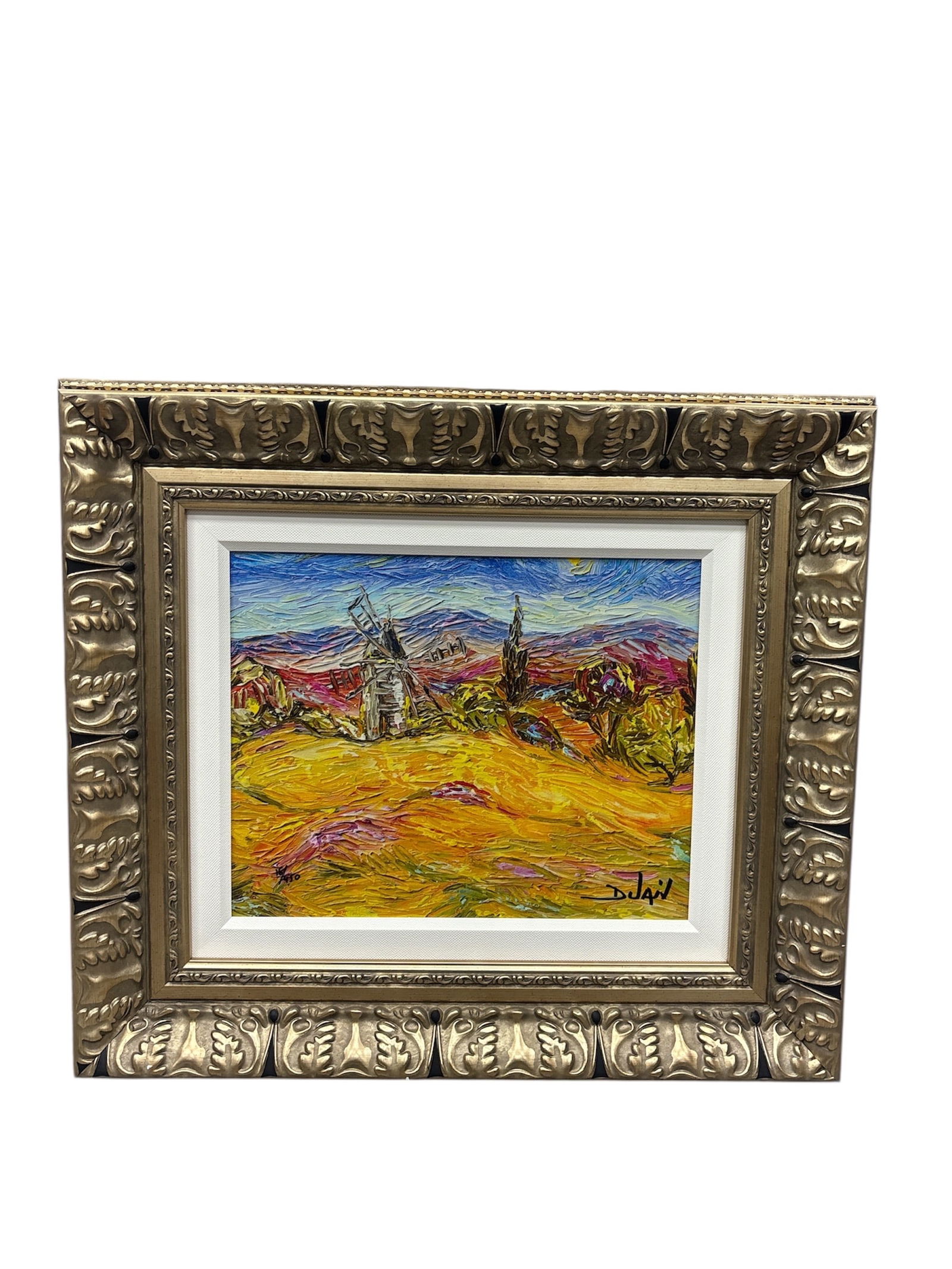 Museum-Quality Embellished Giclée: Jean-Marie Duaiv's "Le Moulin de Van Gogh" (1 of 5)