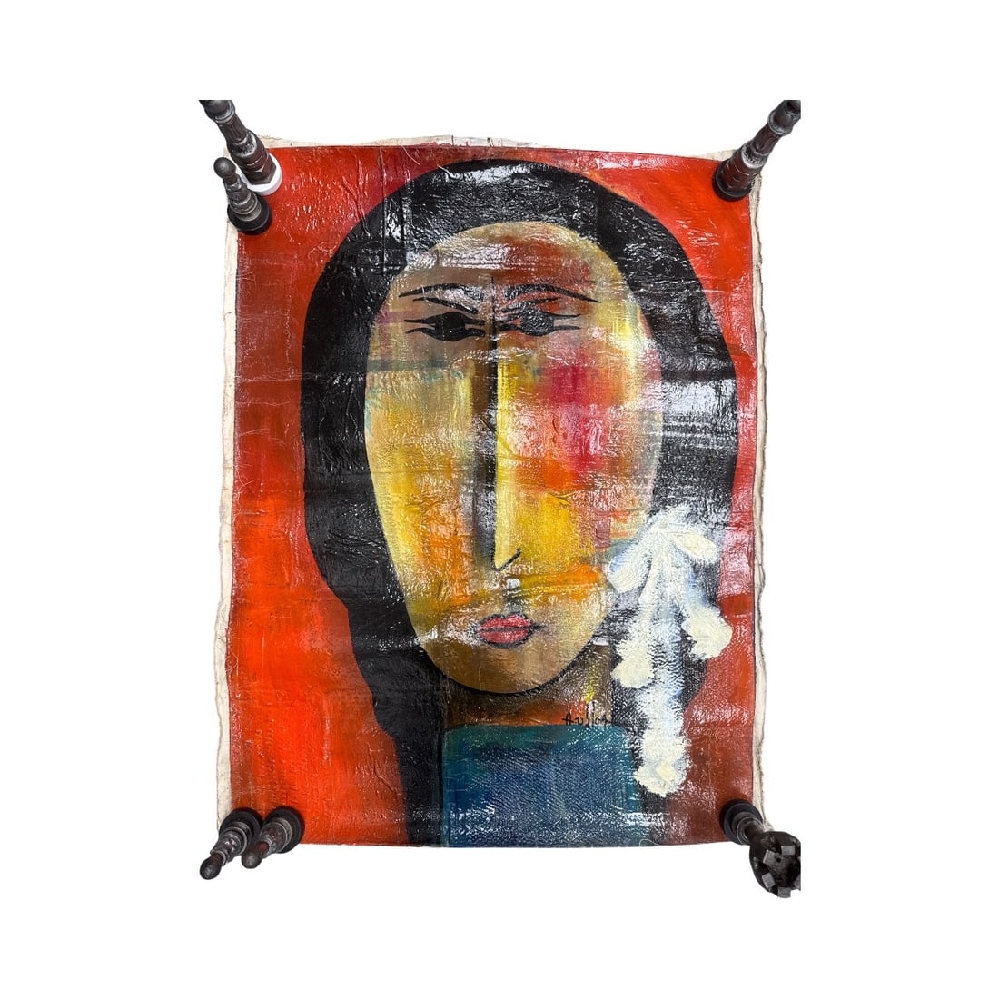 Alberto Ulloa (Dominican, 1950-2011) Mixed Media on Canvas with W/COA (1 of 6)