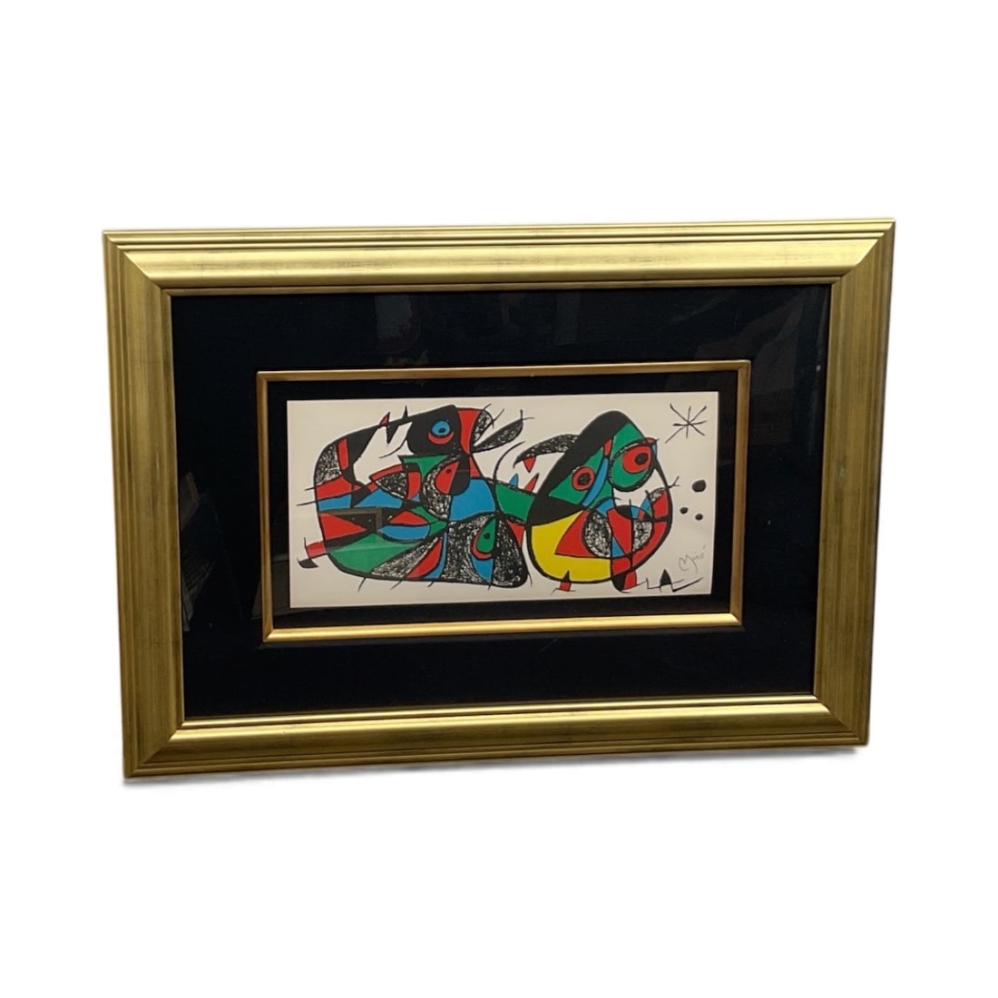 Abstract Composition by Joan Miro (Spain, 1893-1983) Lithograph (1 of 4)