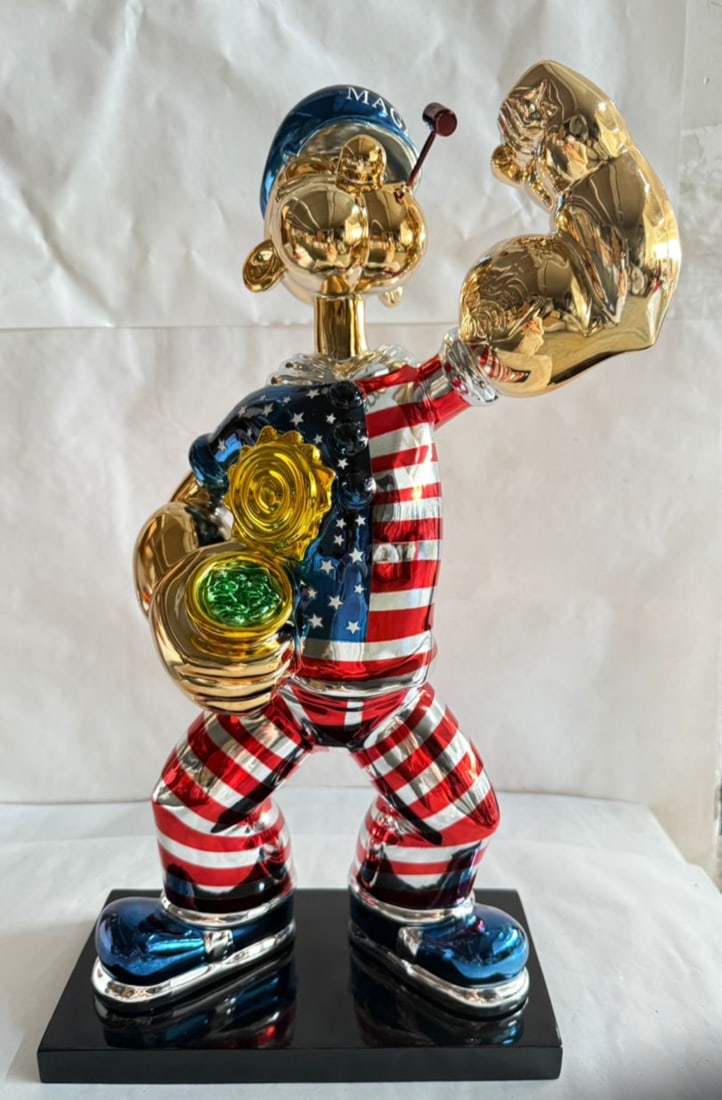 PopEye - Make America Great Again (Limited Edition, Electroplated Pop Art Sculpture) (1 of 1)