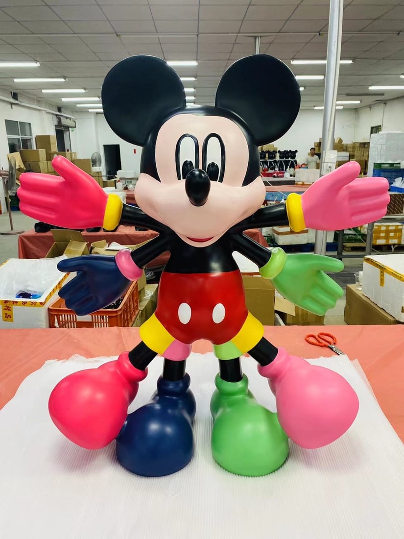 POPSTAR! Disney "Snow Angel" Mickey Sculpture Life-Size/Large Format: Description This is a striking and highly collectible life-size (or large format) Pop Art sculpture of Mickey Mouse