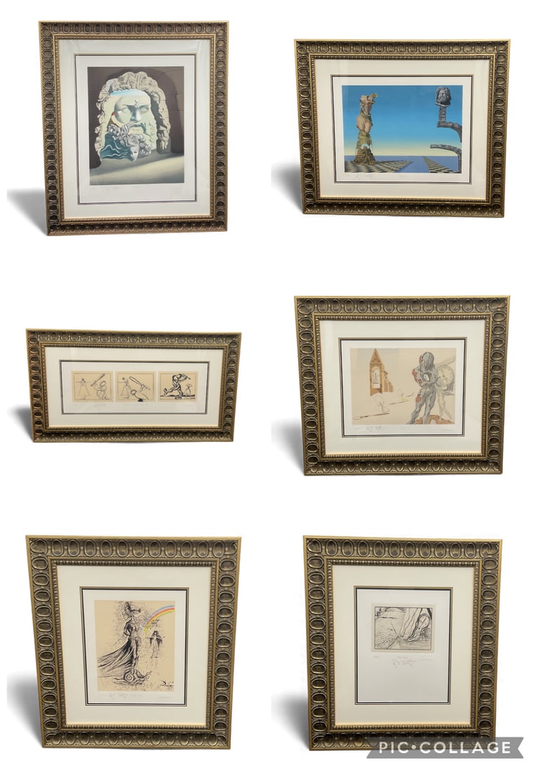 Set of 6 Destino Suite Lithographs by Salvador Dali and Signed by Roy Disney W/COA: Description: Set of 6 pieces from the Destino Suite by Salvador Dali. This pieces were created from a collaboration with Dali and the Disney company to produce an animated short film called Dest