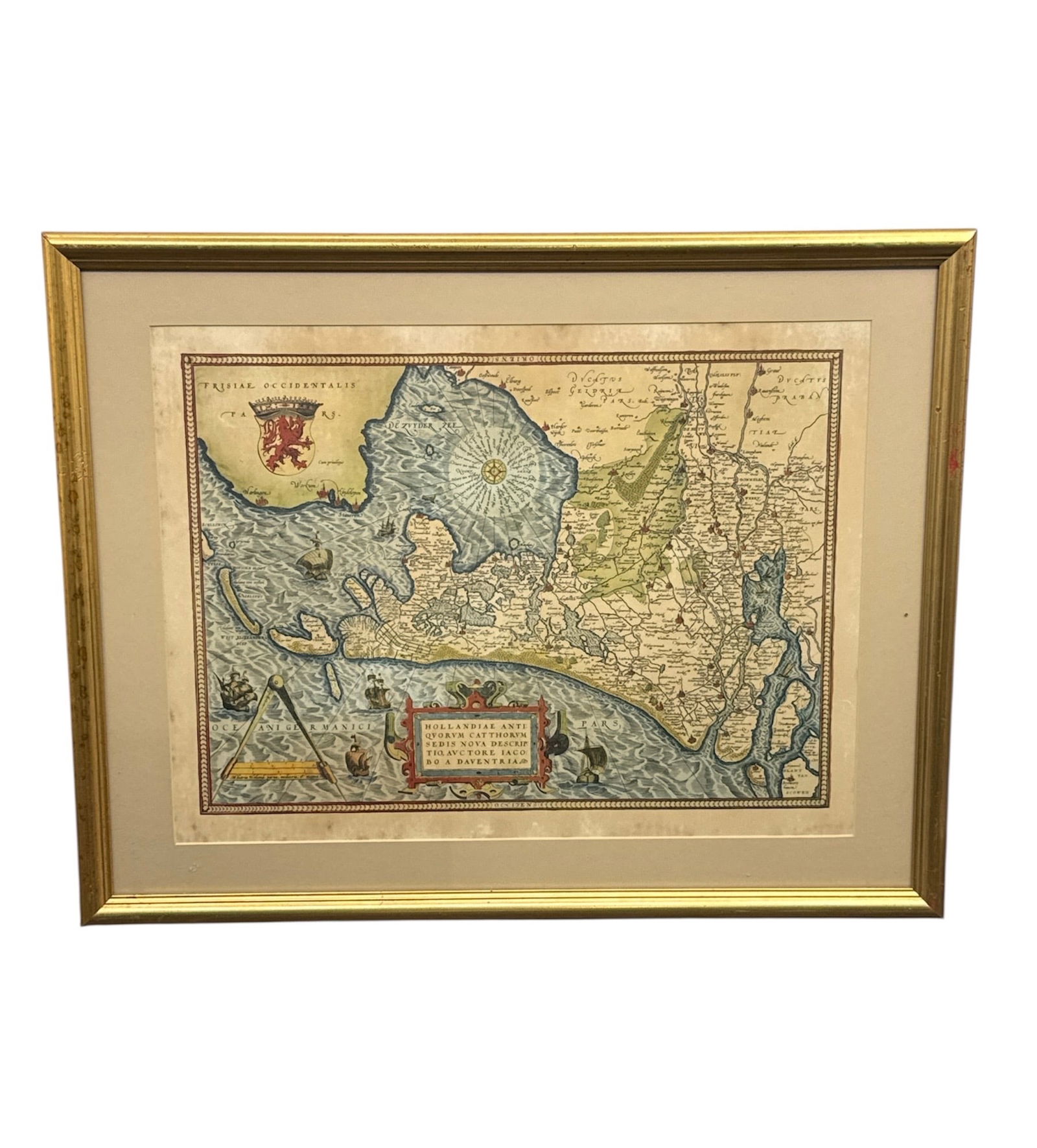 Abraham Ortelius' 1574 Map of Holland (Hollandiae Antiquorum) (1 of 3)