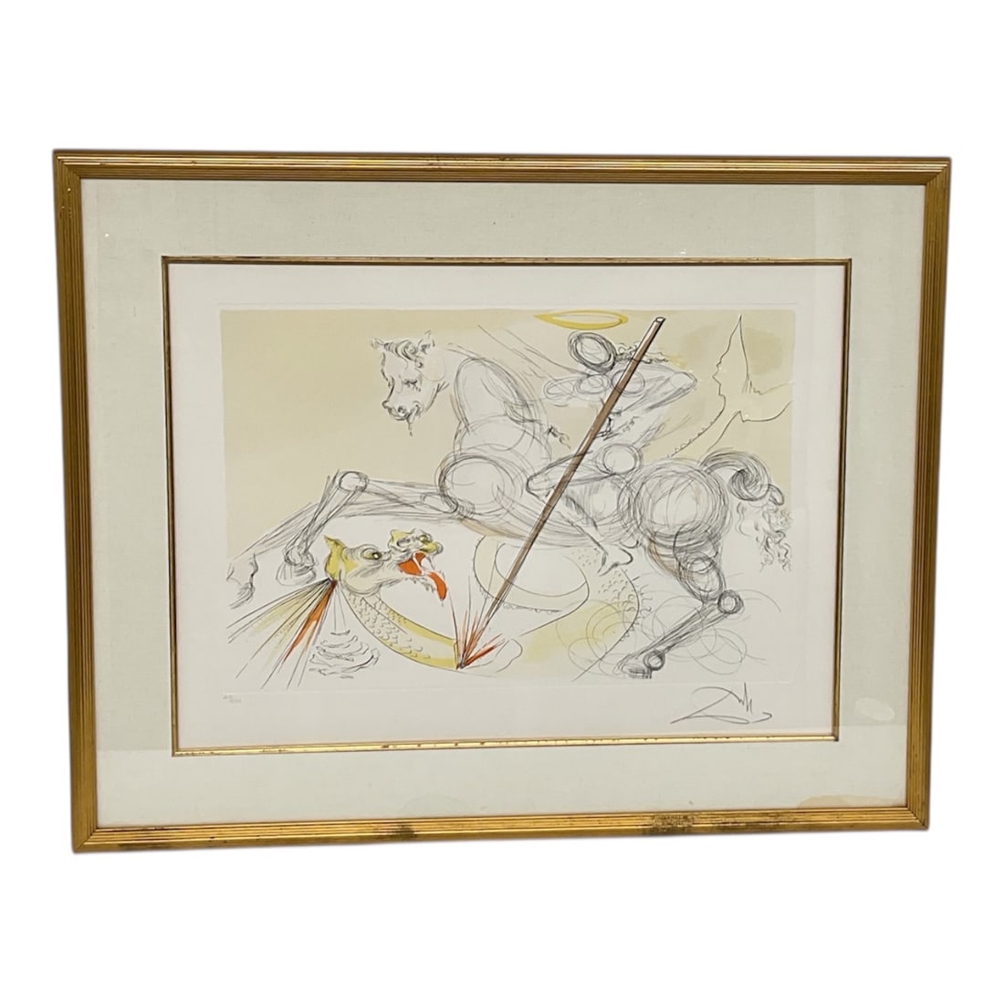 "St. George and the Dragon" by Salvador Dali (Spain, 1904-1989) Etching (1 of 5)