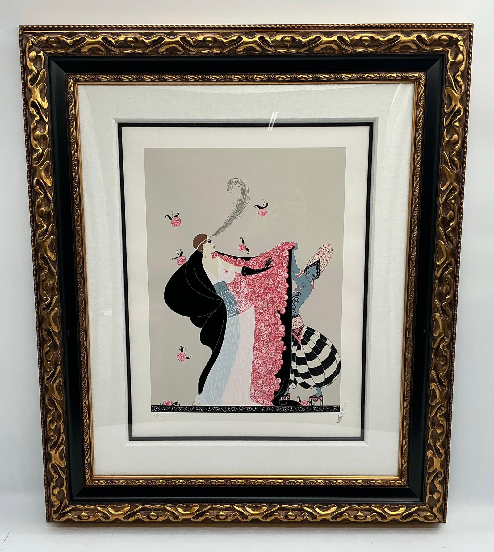 Flowered Cape by Erte Serigraph with Appraisal (1 of 4)