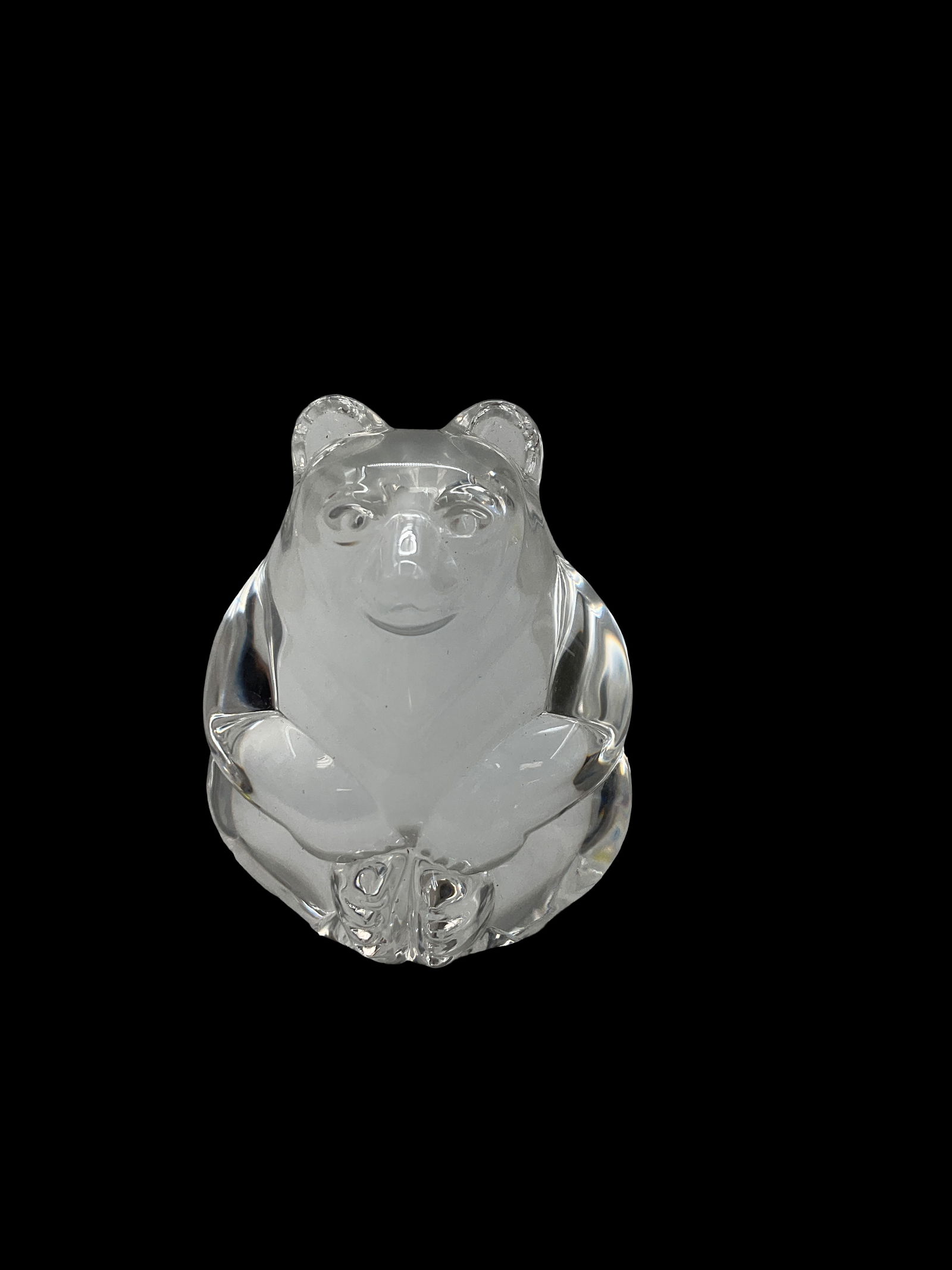 Steuben Crystal Bear Paperweight / Hand Cooler (1 of 5)