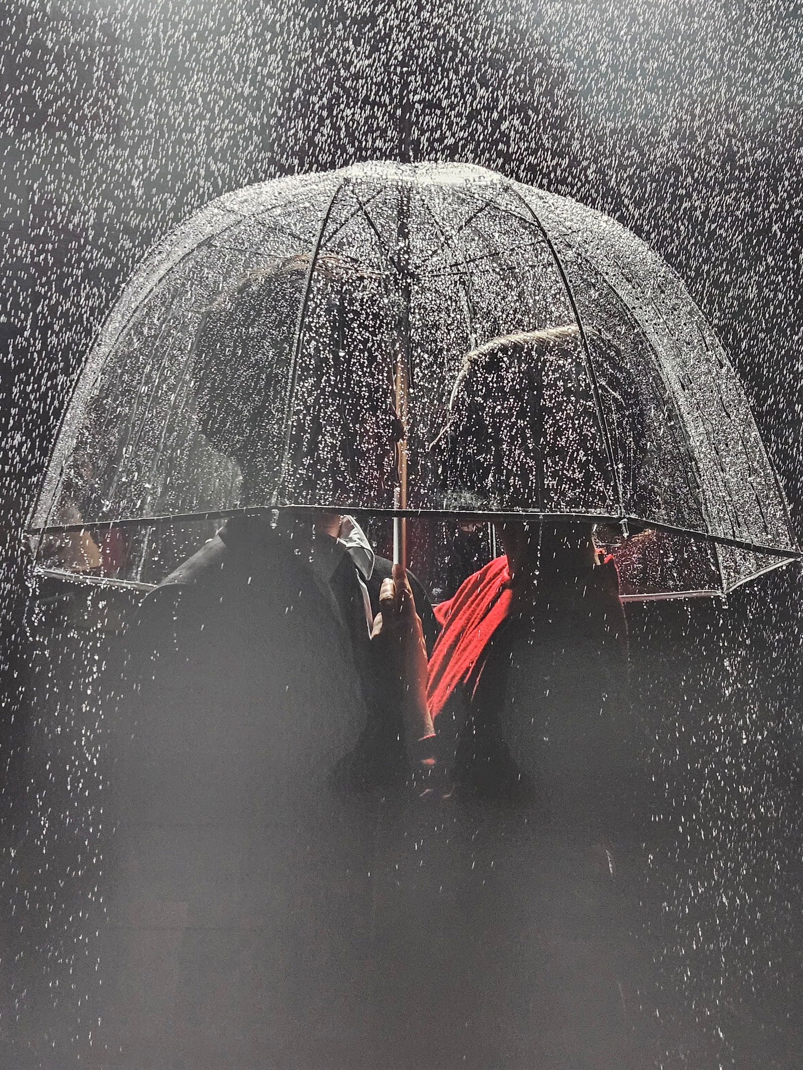 “Under the Rain?? by Tyler Shields (American, b.1982): Description: Cinematic fine art photograph by Tyler Shields, titled Lovers in the Rain.