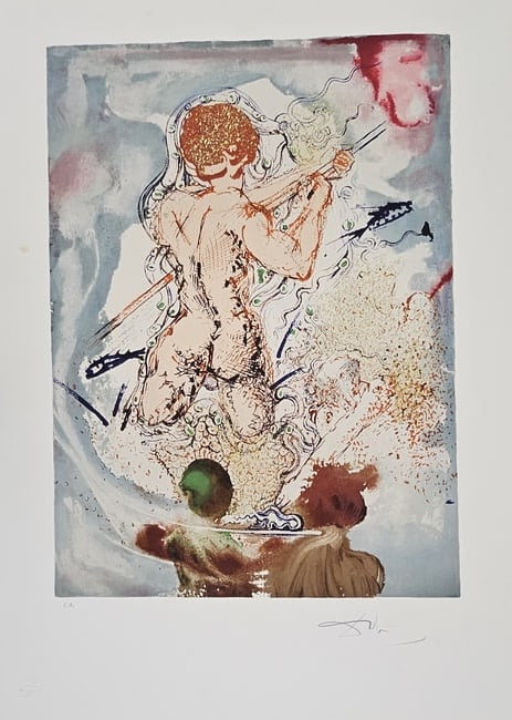 "Sinbad le Marin (Sinbad the Sailor)" by Salvador Dalí (Spain, 1904-1989) Color lithograph (1 of 16)