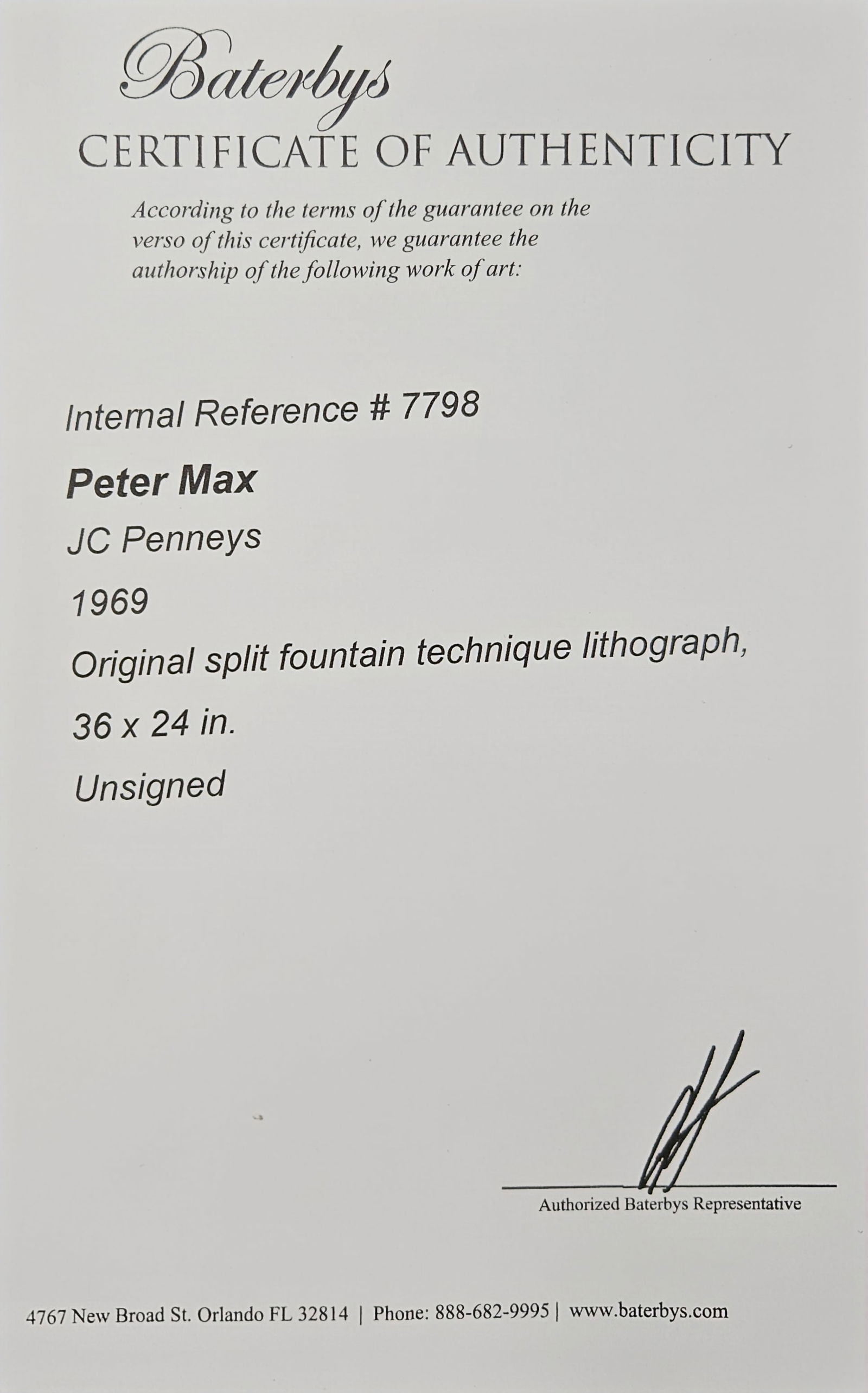 JC Pennys Peter Max Advertisement w/ Docs - 2