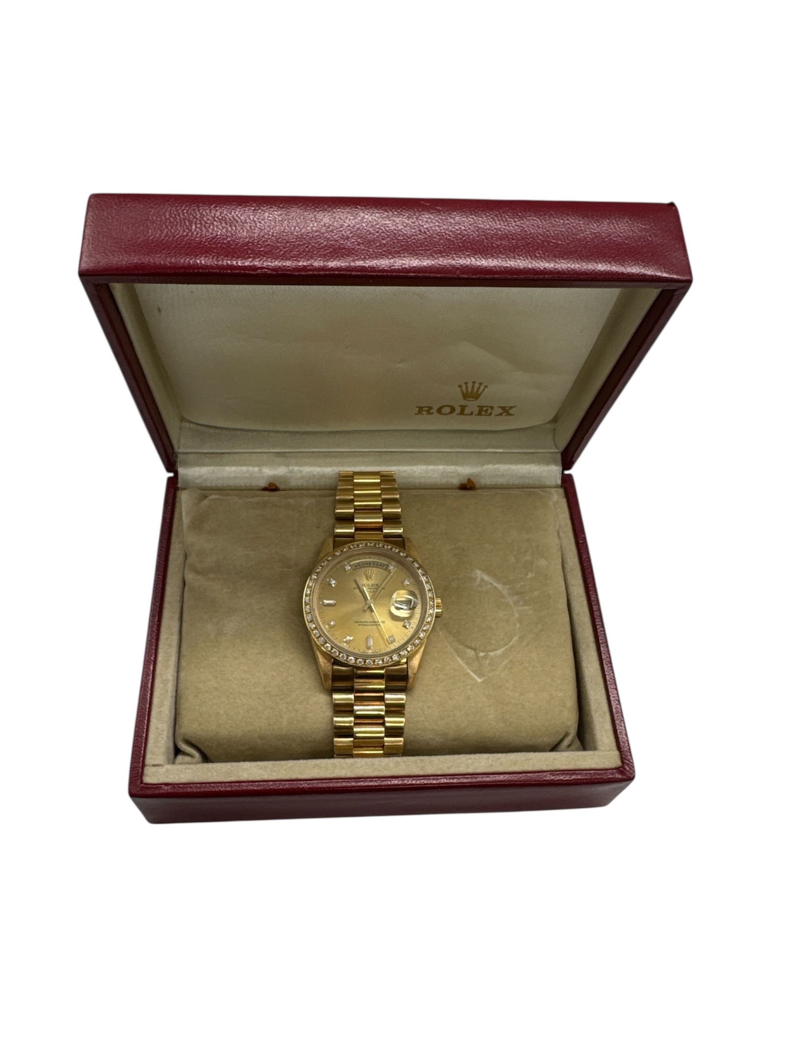 Gent’s Rolex Presidential Day Date 18K Yellow Gold Wristwatch with Diamond Dial and Bezel (1 of 12)