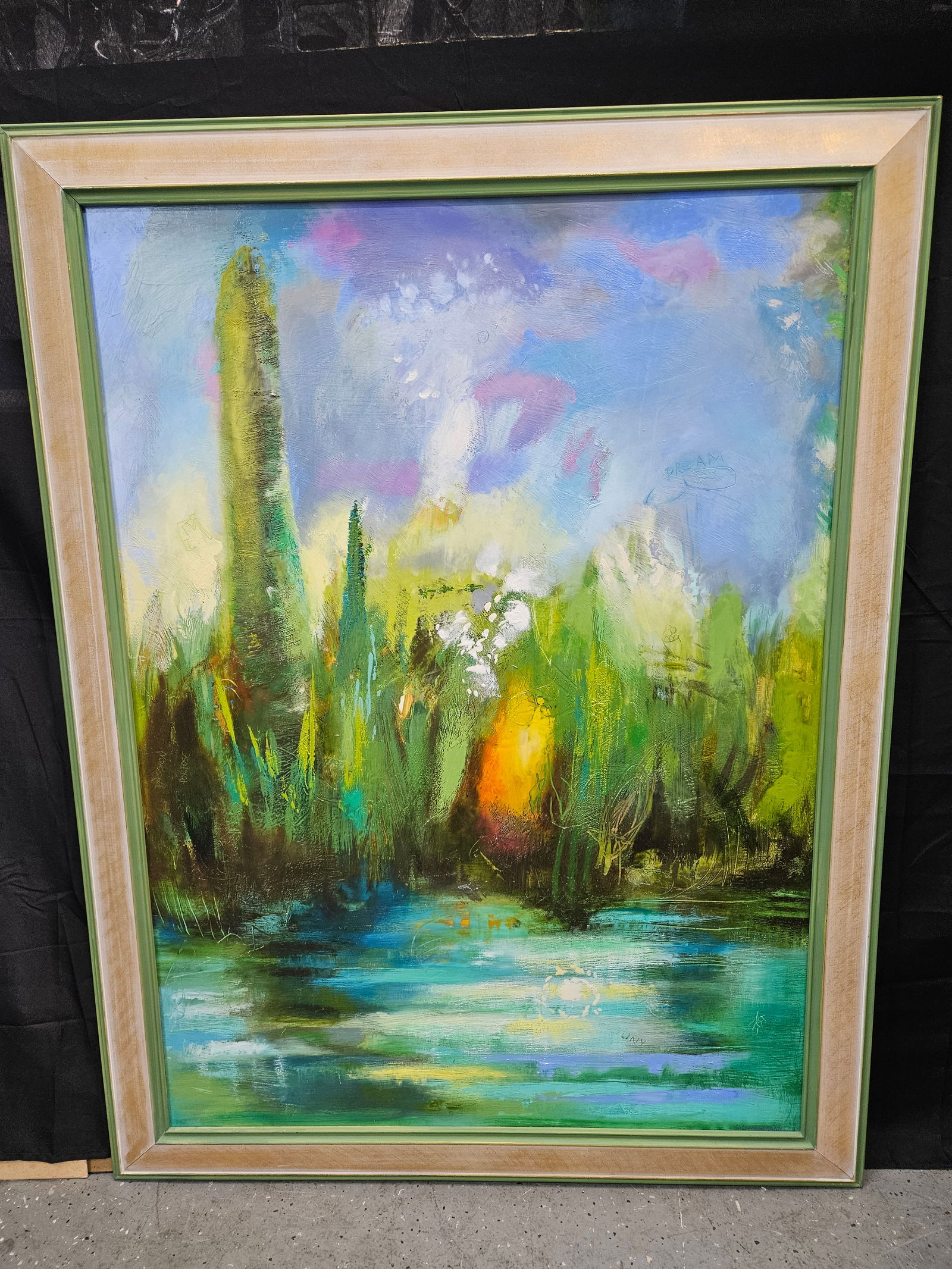 "Marsh Tapestry" BY Leslie Newmann (American, b.1950) w/ Docs (1 of 5)