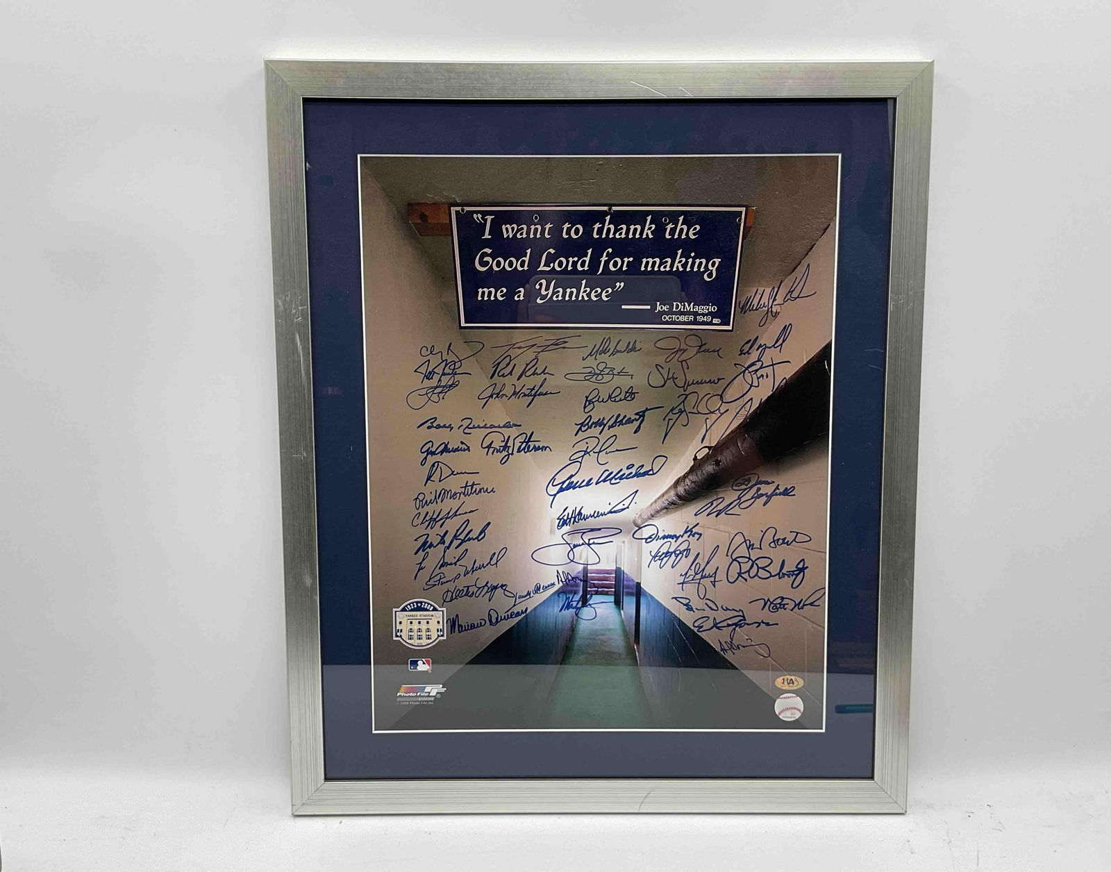 New York Yankees Legends Signed Photograph with Joe DiMaggio Quote (1 of 5)