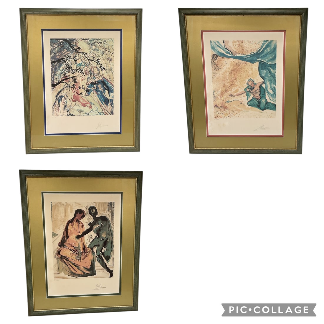 Salvador Dalí (1904-1989) Complete Portfolio Suite, Les Amoureux (The Lovers), 1979, Hand-Signed: Description:This is a rare opportunity to acquire the complete suite of three original color lithographs by the acclaimed Spanish Surrealist master, Salvador Dalí, published in 1979.