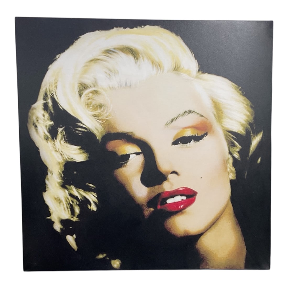 Marilyn by Steve Kaufman (American, 1960-2010) Original Oil on Canvas: Original oil on canvas titled Marilyn by renowned American pop artist Steve Kaufman. This vibrant portrait features Kaufman’s iconic pop-art interpretation of Marilyn Monroe, rendered with bold