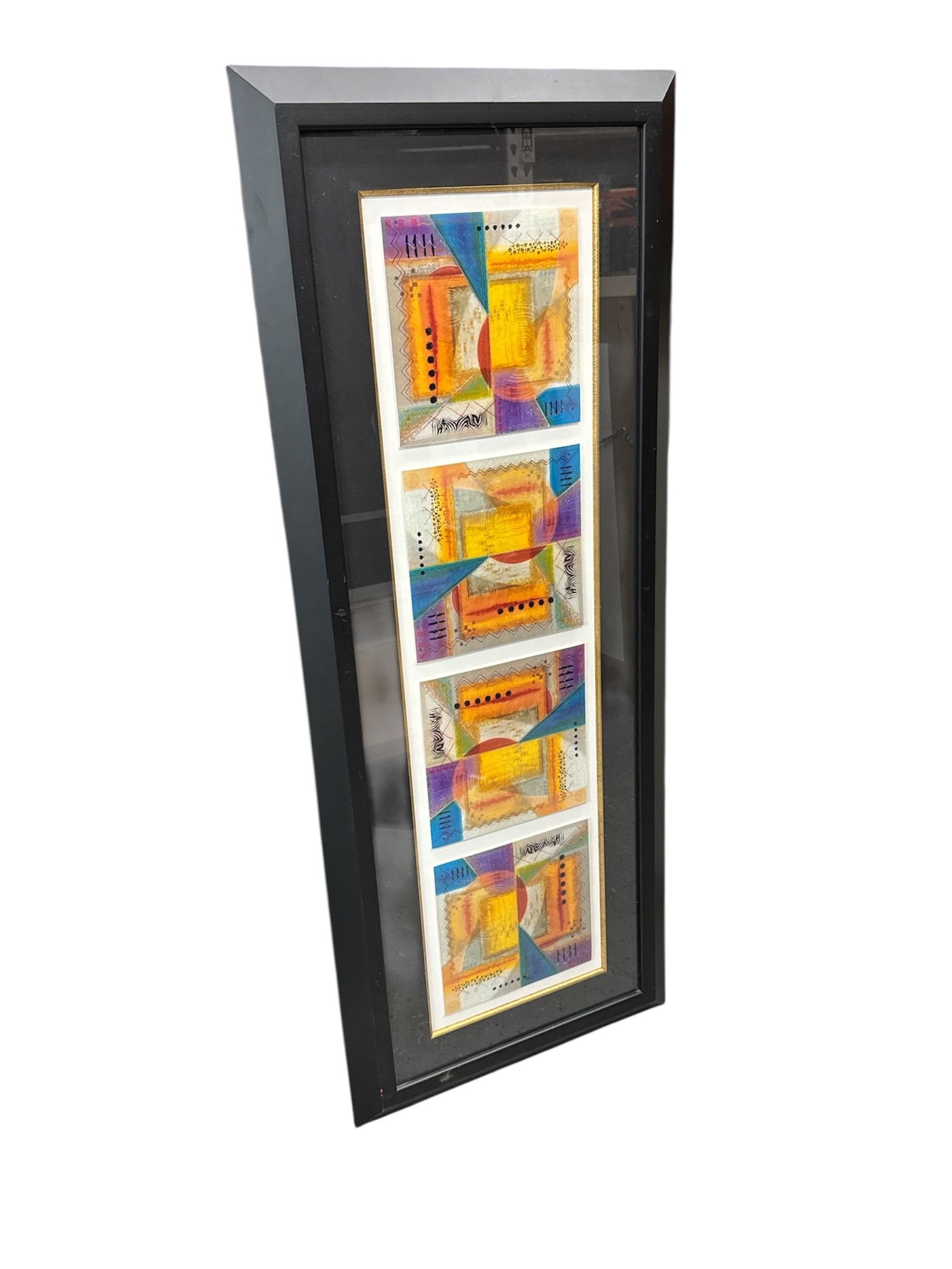 "Safari" Framed Contemporary Abstract Mixed Media Artwork by Marvin Murf Murphy (1 of 6)