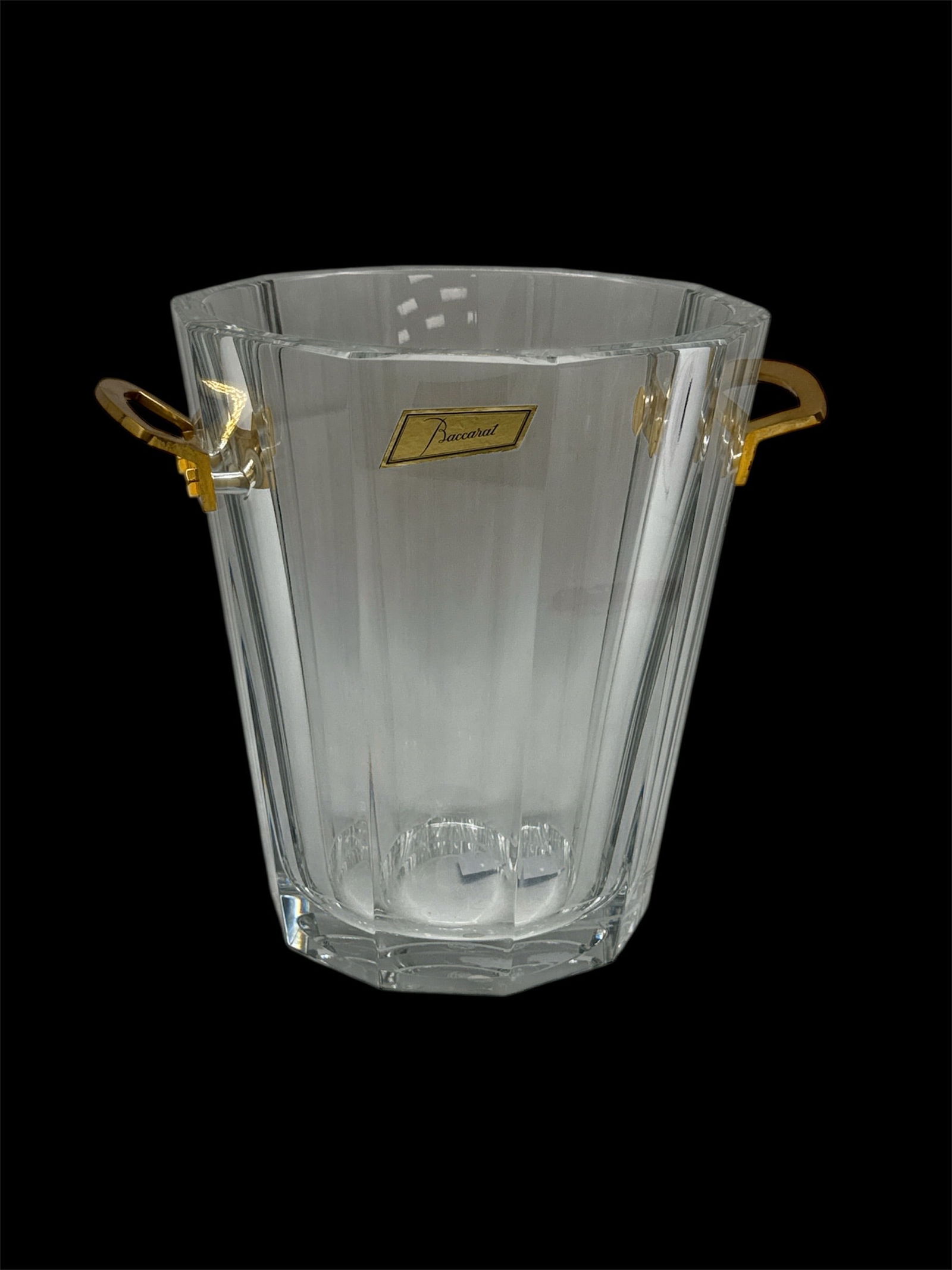 Baccarat Crystal Ice Bucket with Gilt Handles, France (1 of 3)