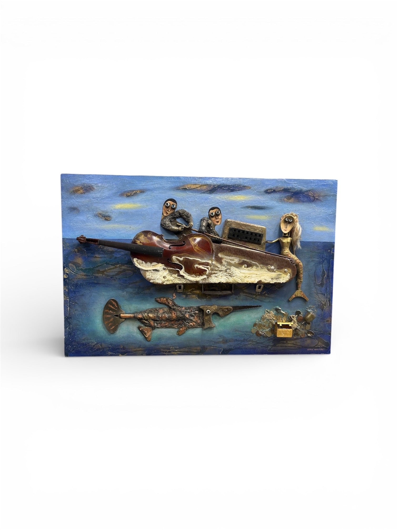 George Abramidze Mixed Media Relief Sculpture Nautical Narrative Scene (1 of 6)