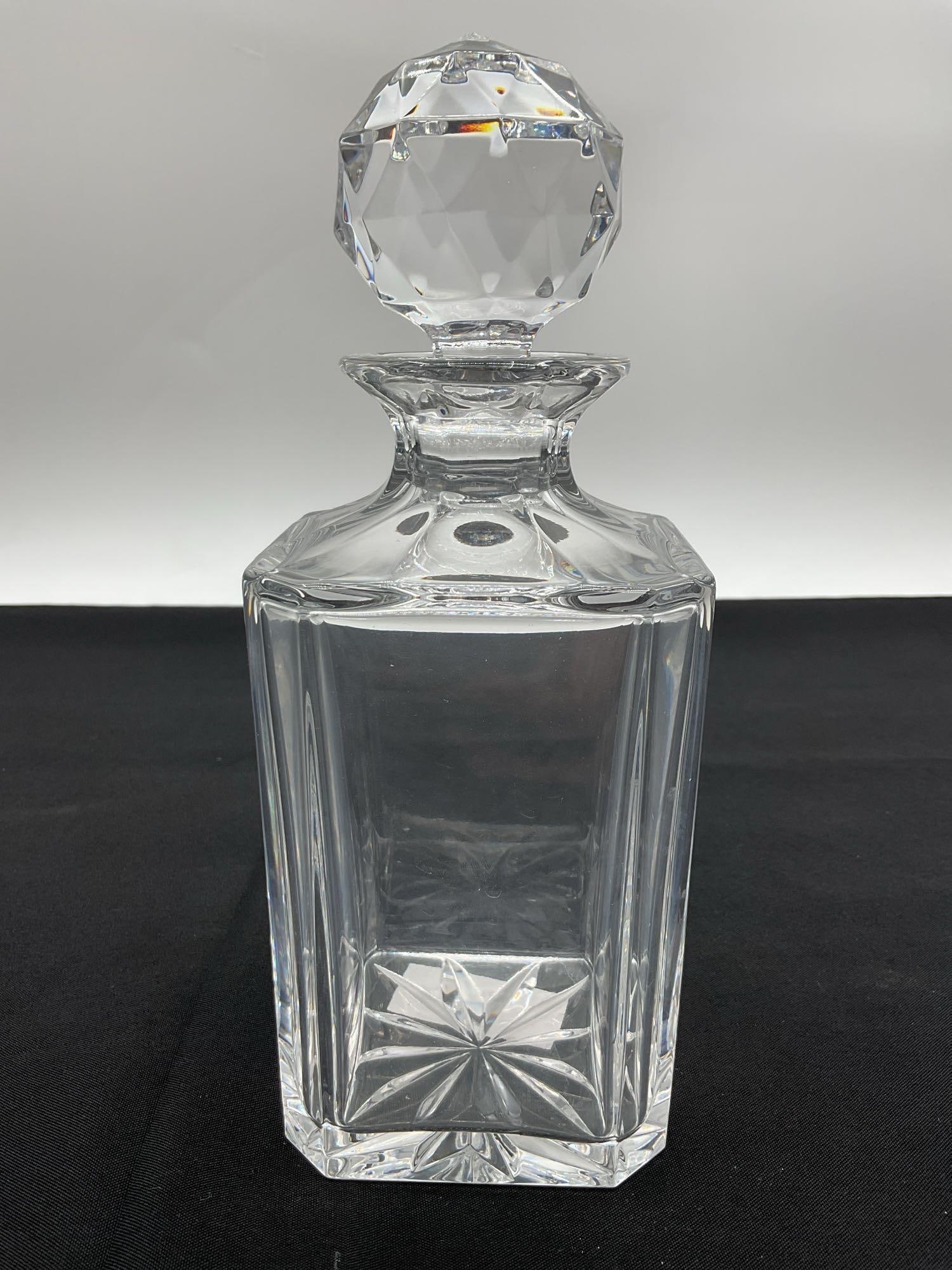 William Yeoward Crystal Square Decanter with Faceted Stopper (1 of 4)