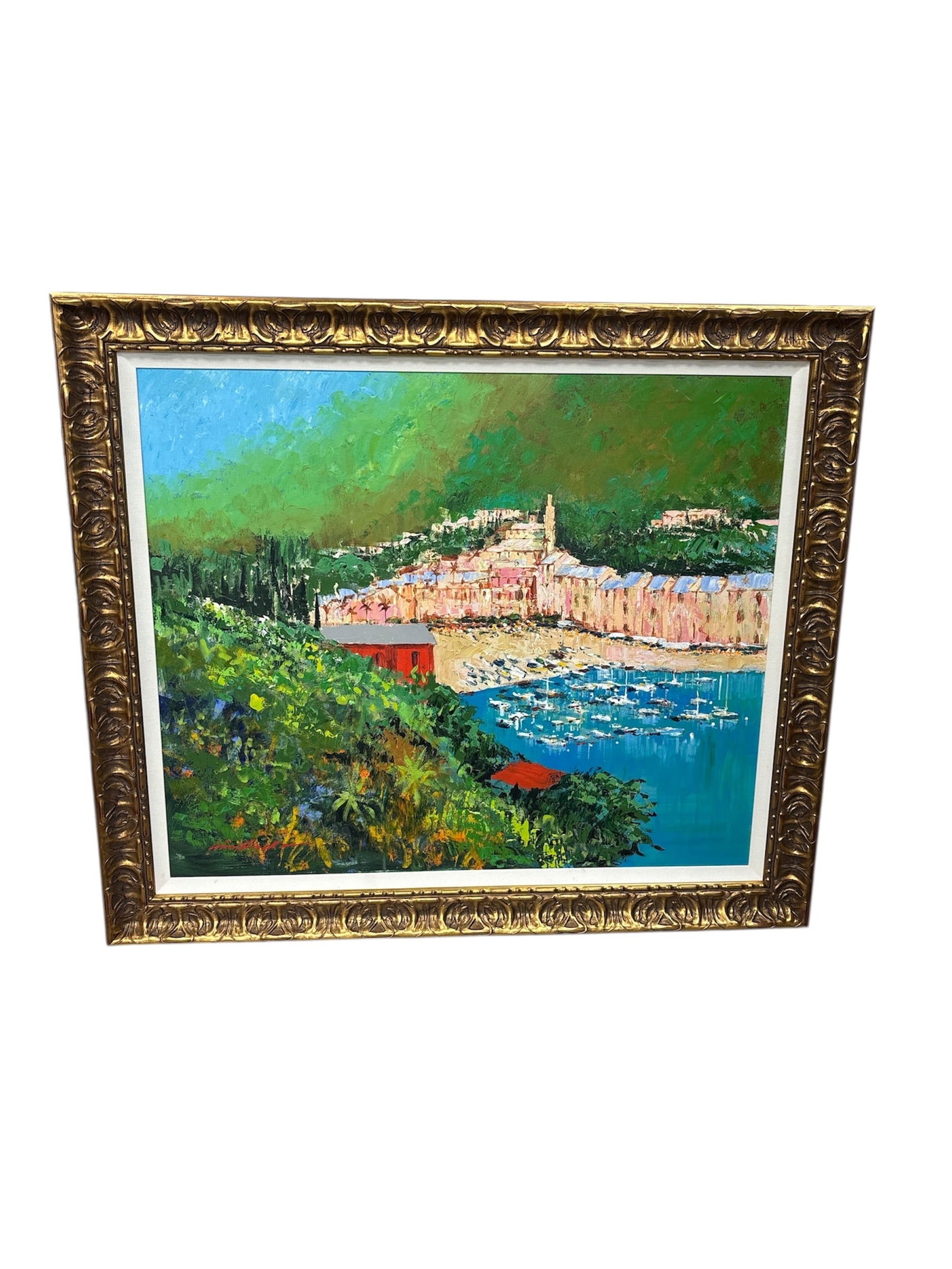 "Hills of Posillipo" by Kerry Hallam (British/American, b. 1937) Acrylic on Canvas (1 of 4)