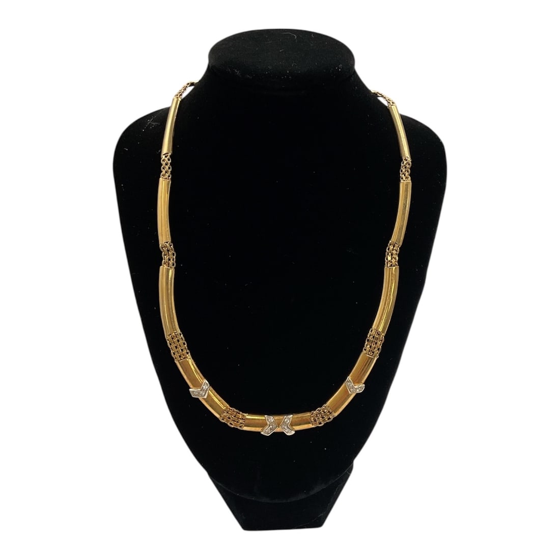 Italian 18 Karat Gold Link Necklace Marked 750 AR (1 of 4)