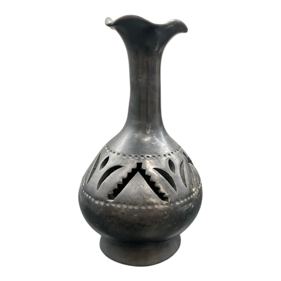 Pierced Decorative Vase with Cutwork Design (1 of 4)