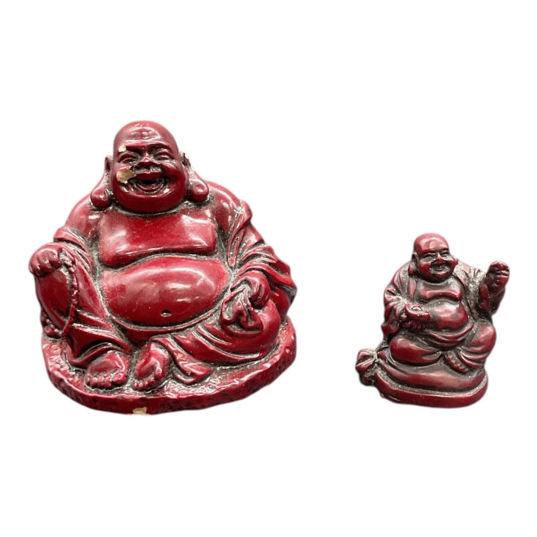 Pair of Laughing Buddha Figurines (1 of 5)