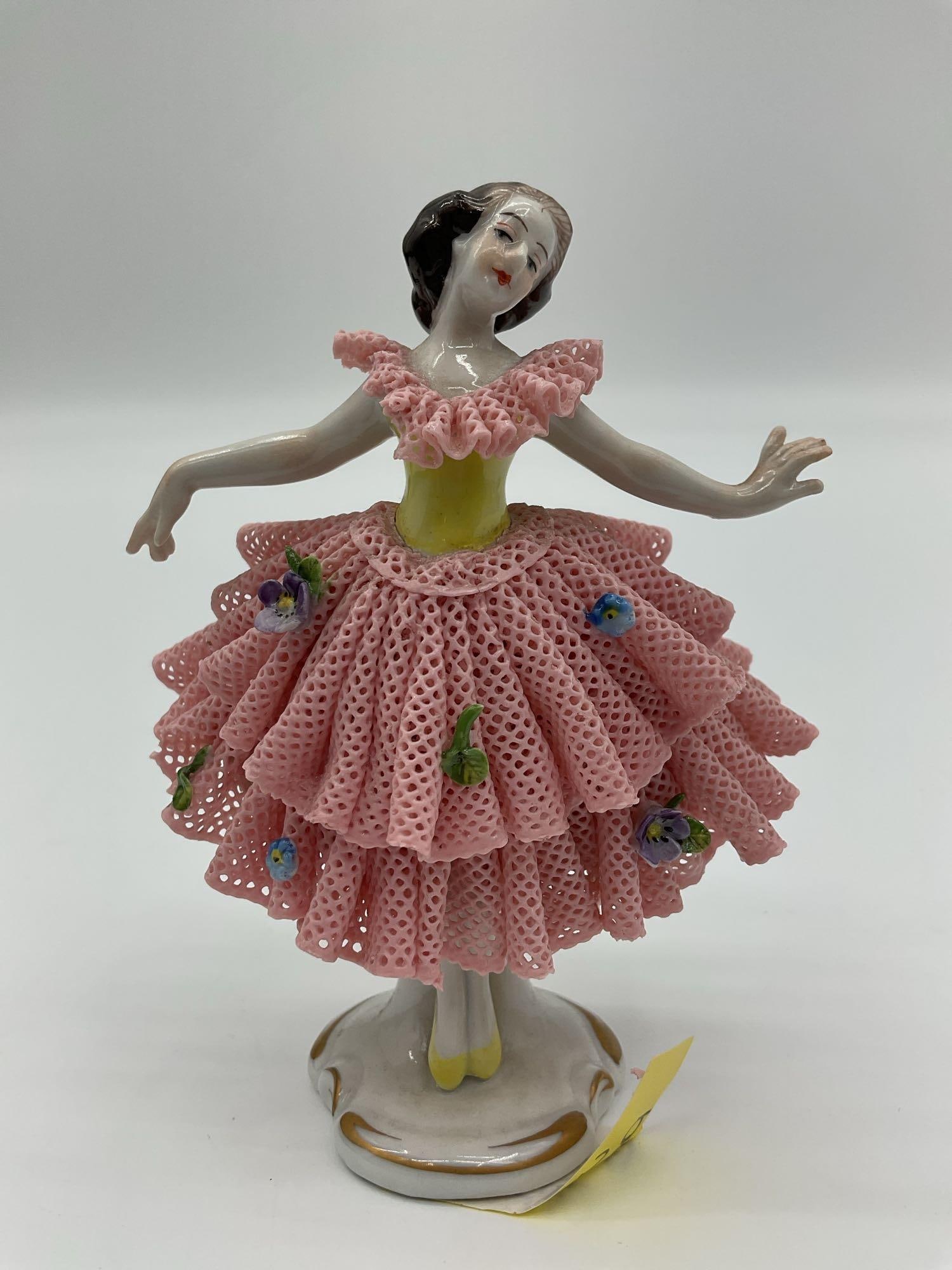 Dresden Lace Porcelain Ballerina Figurine (1 of 3)