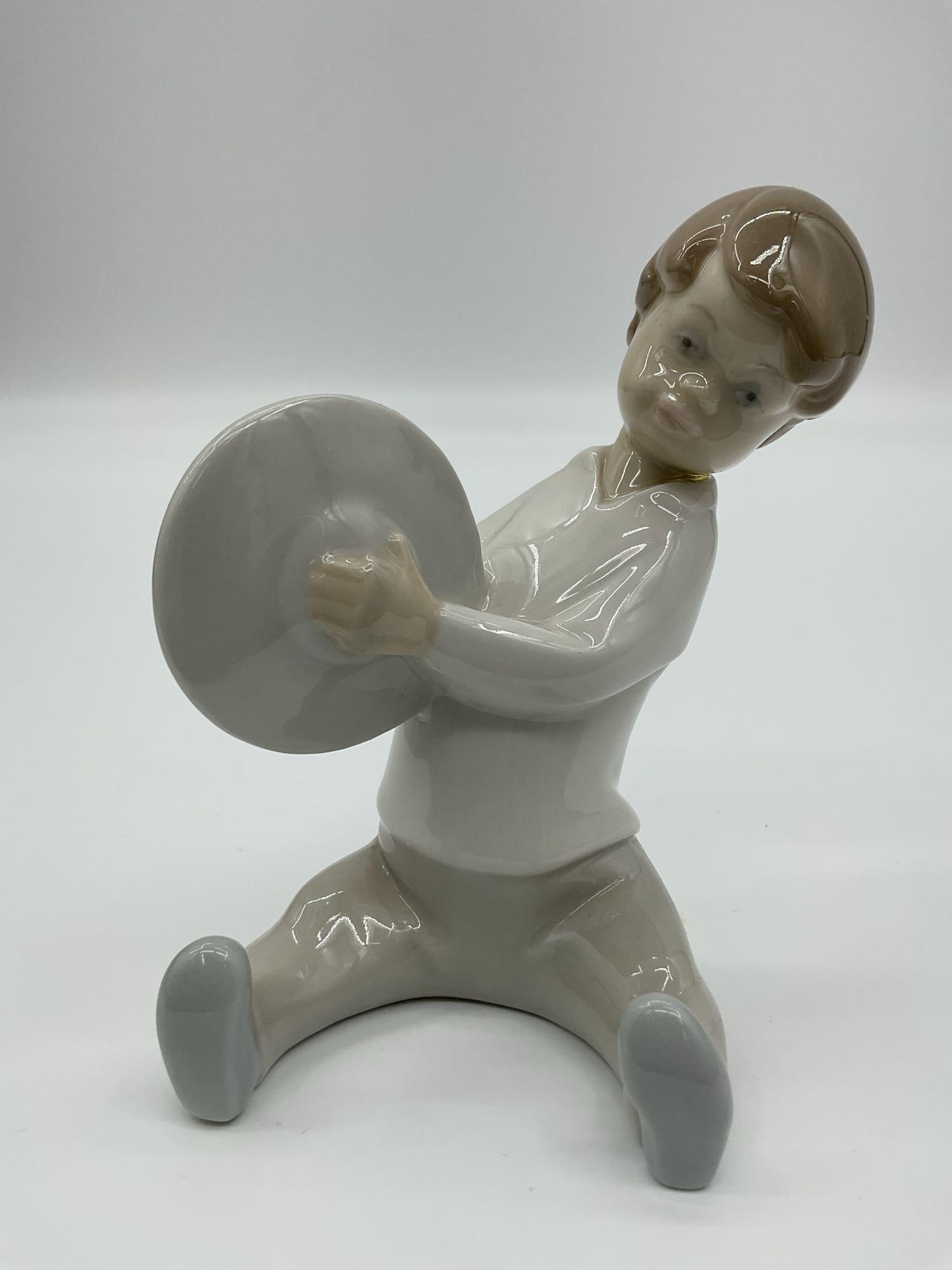 Lladro Porcelain Figurine of Boy with Cymbal (1 of 3)