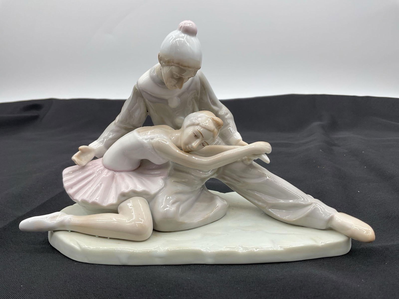 Porcelain ballerina and partner figurine (1 of 3)