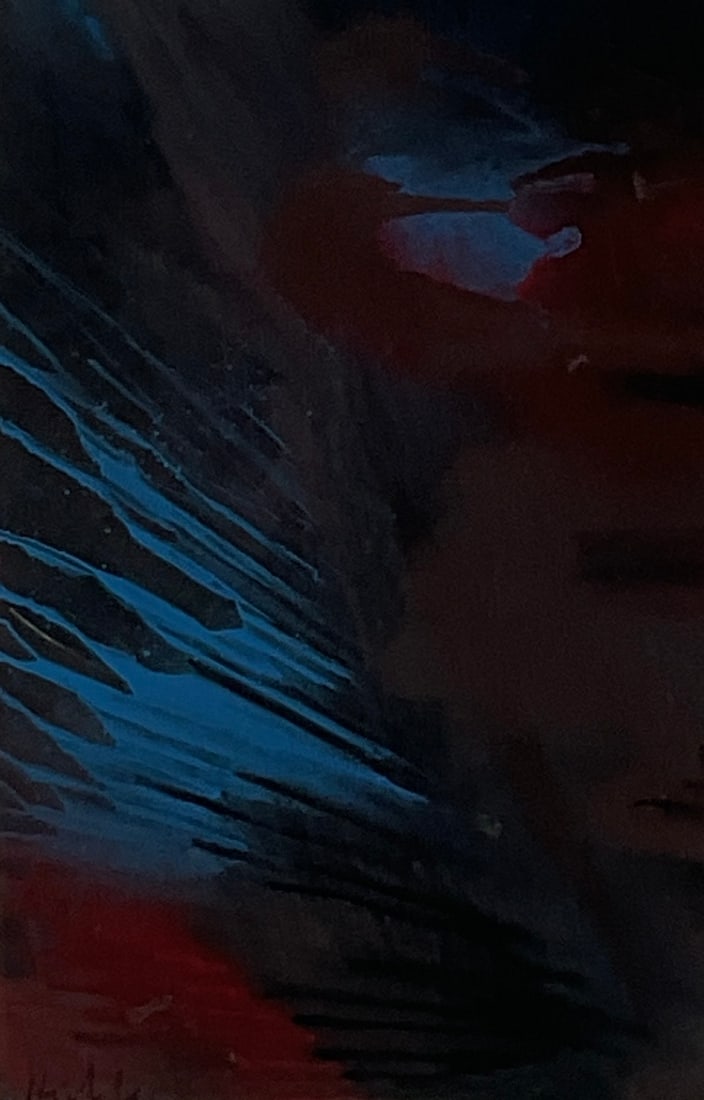 Signed Abstract Composition Framed Artwork - 2