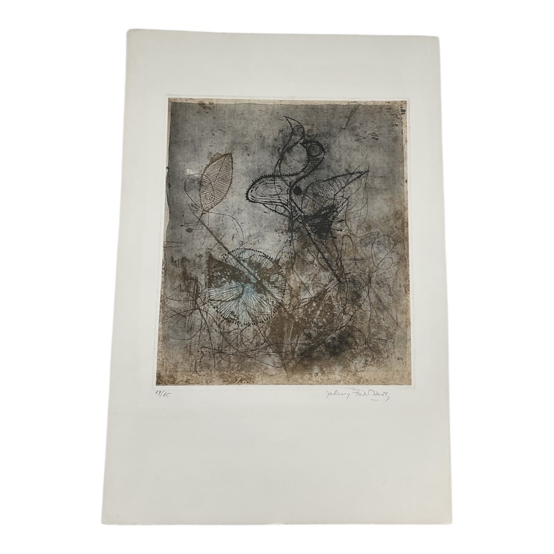 Fre Soleol Bleu by Johnny Friedlaender Etching on Paper (1 of 7)