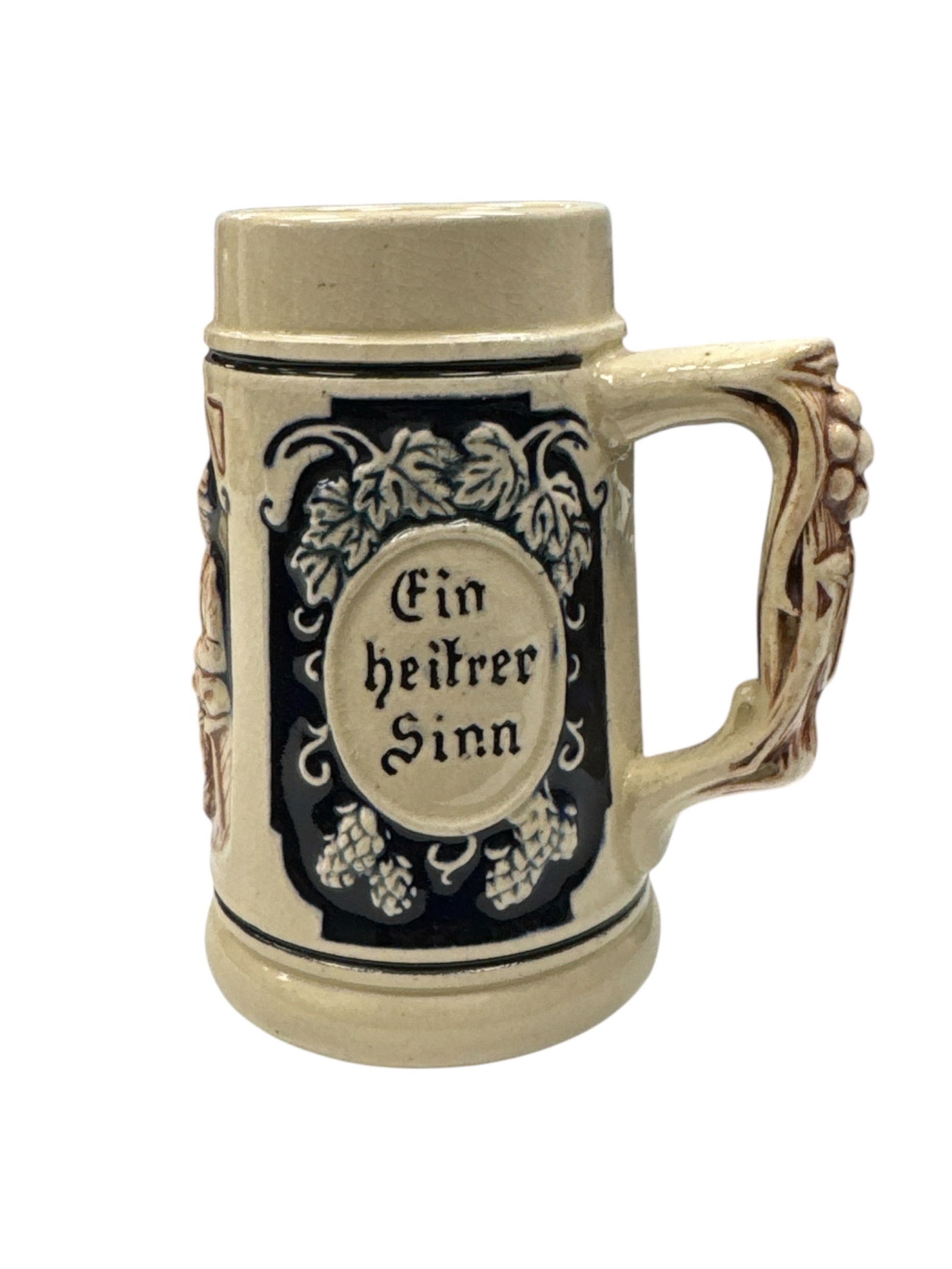 German Stoneware Beer Stein with Raised Relief Decoration (1 of 4)