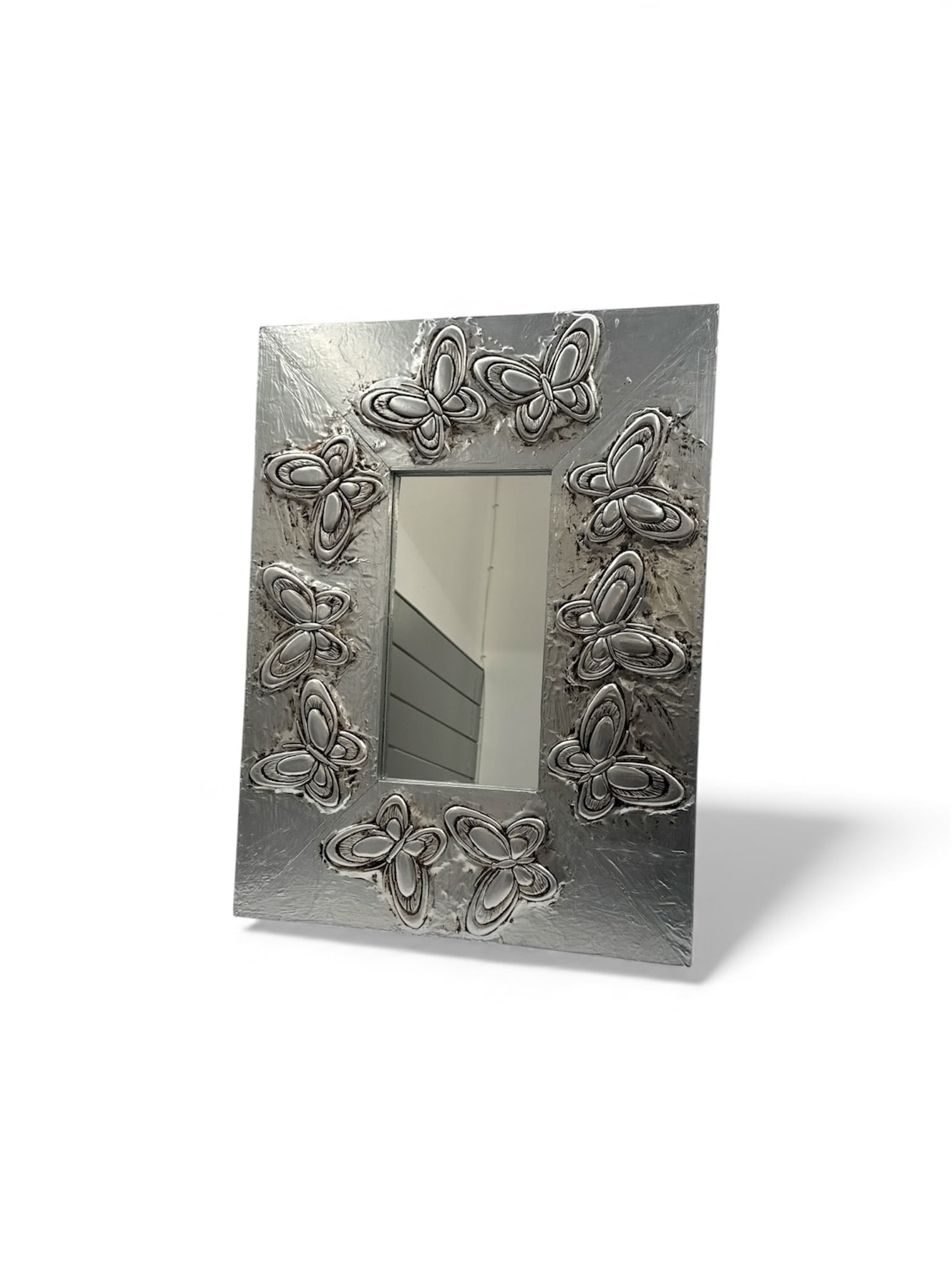 Ricardo Da Re Embossed Butterfly Metal Mirror (1 of 5)