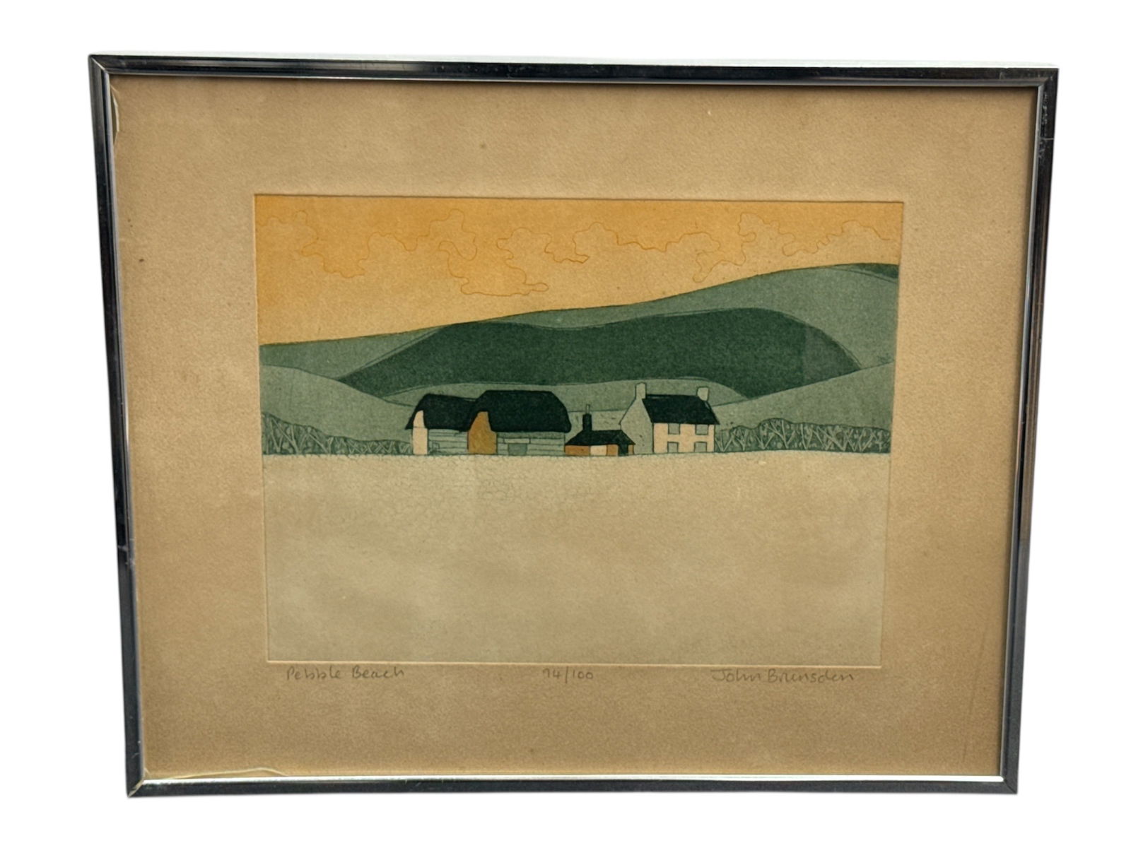 John Brunsden Pebble Beach Limited Edition Print 74/100, Framed (1 of 4)