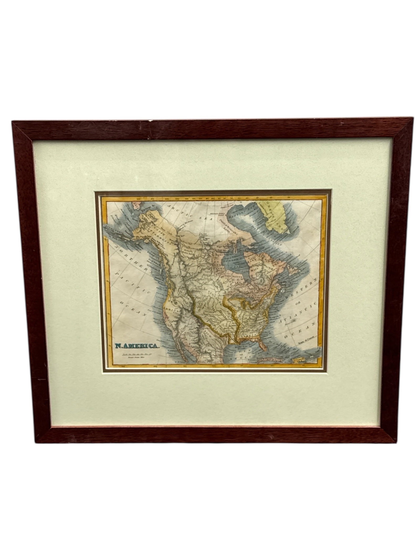 Antique Hand-Colored Map of North America, 1820, Framed (1 of 4)
