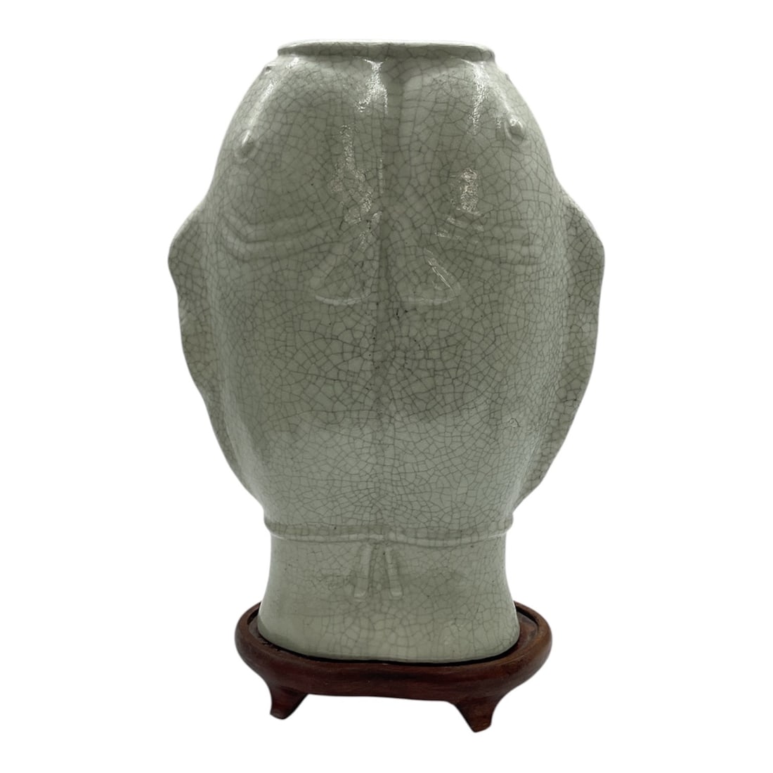 Modernist Style Ceramic Fish Form Vessel or Vase with Base (1 of 6)