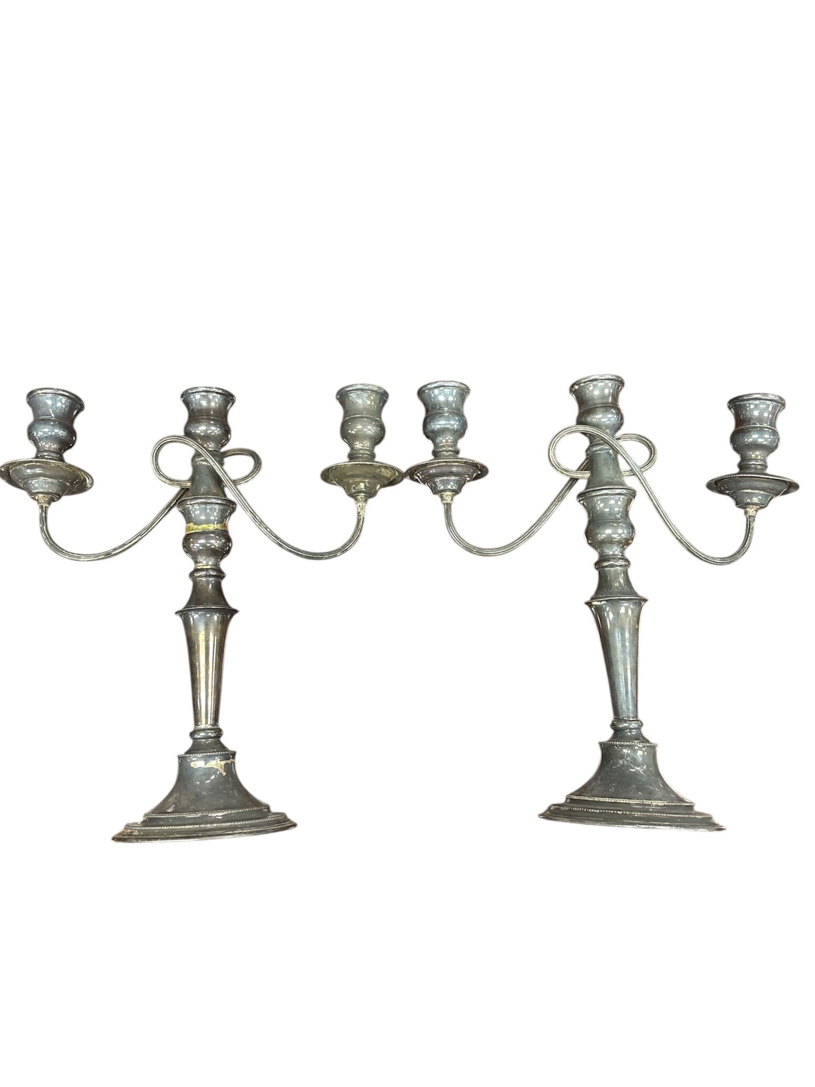 Candle Holders. Silver Over Copper. Folgate made in England (1 of 3)