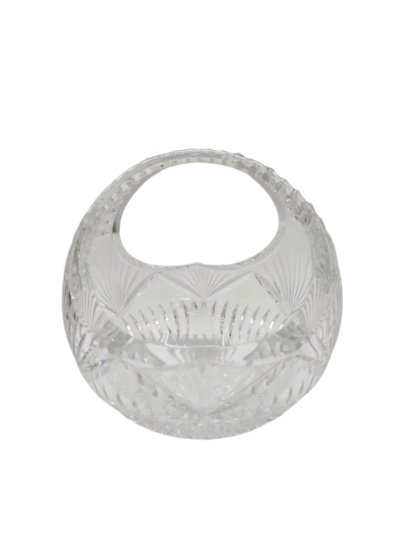 Cut Crystal Basket Vase (1 of 6)