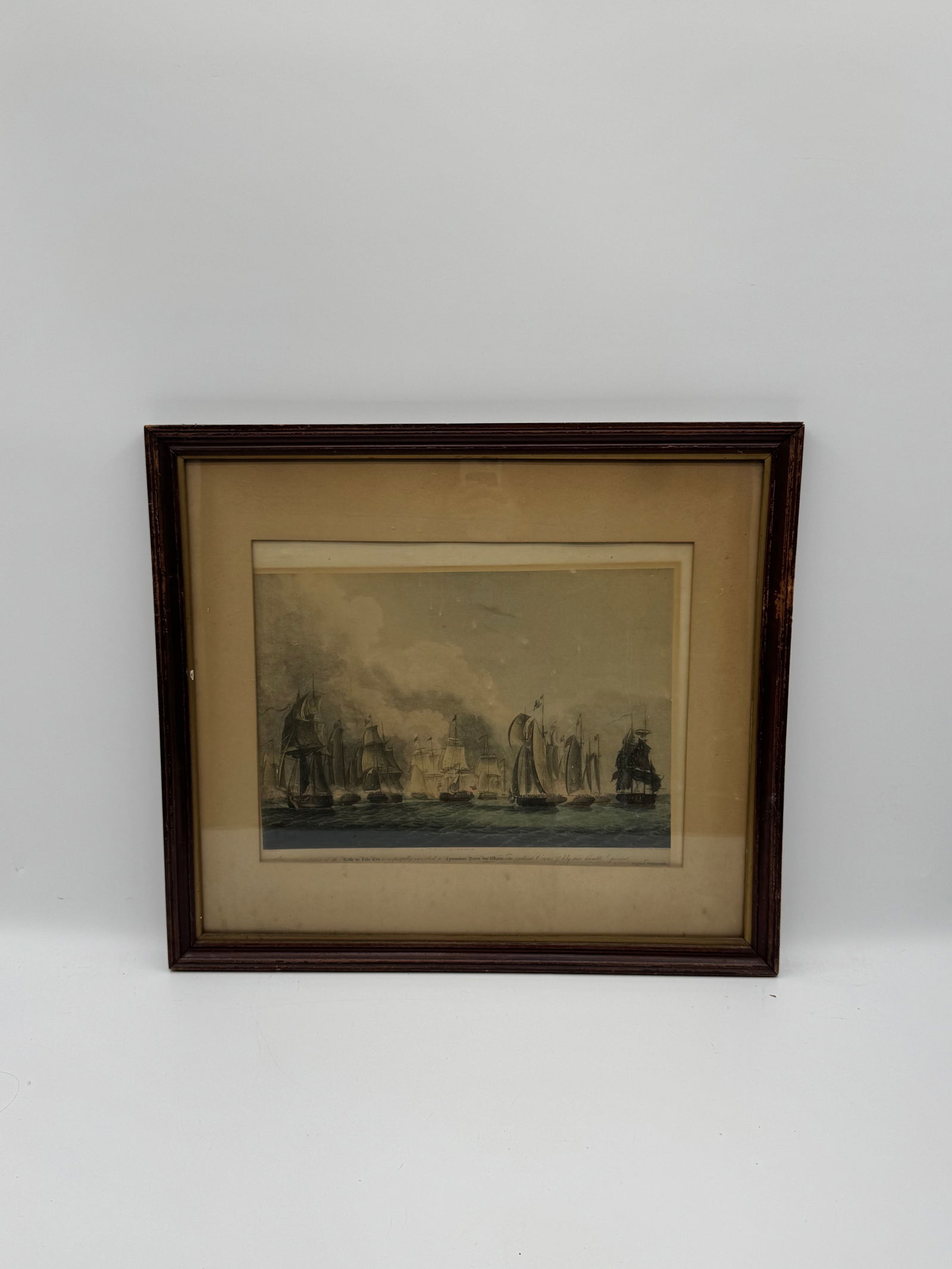 After O.H. Perry's Victory on Lake Erie, Aquatint antique engraving (1 of 5)