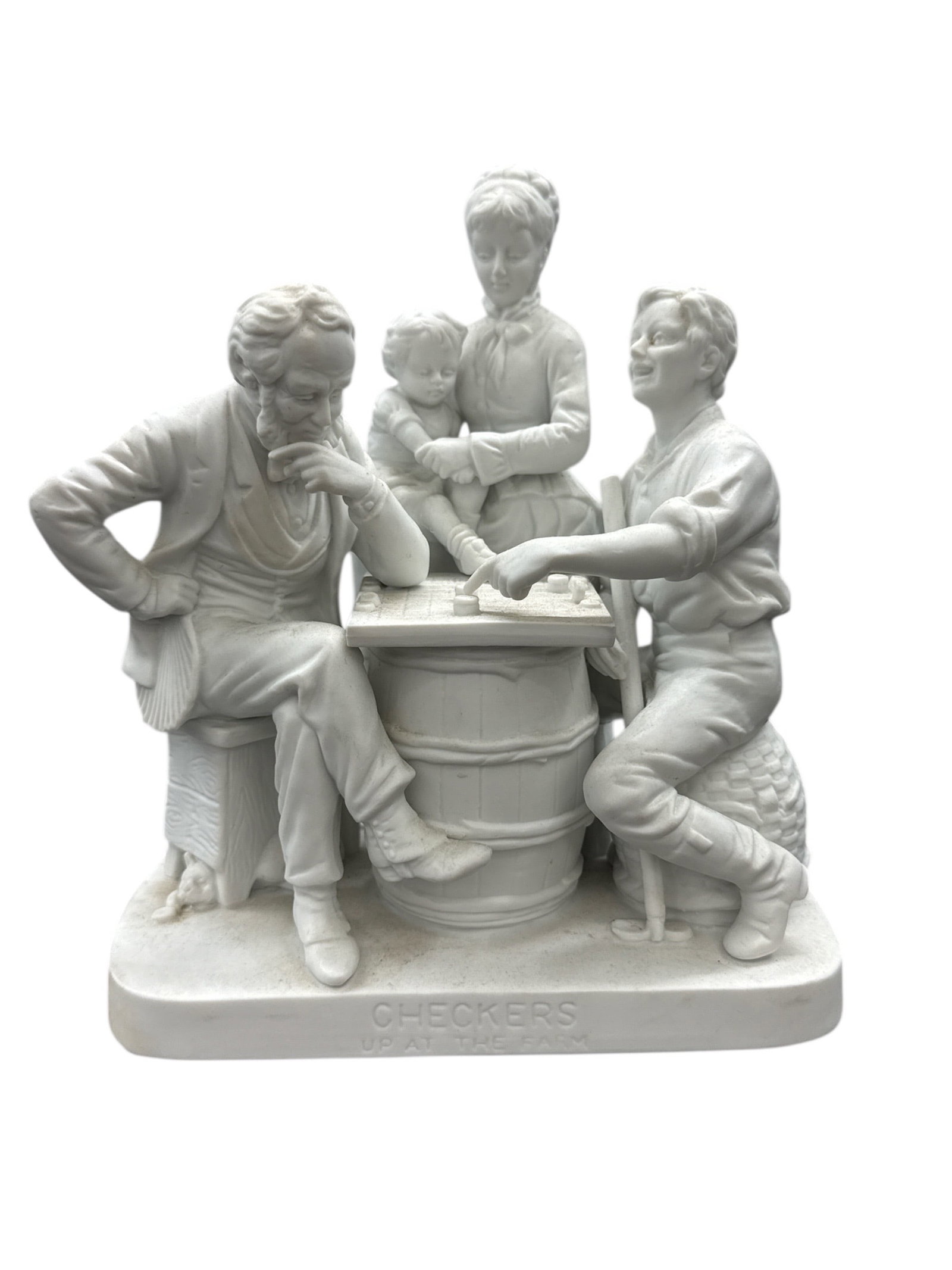 Reed and Barton Porcelain Bisque Figural Group of Game Players (1 of 8)
